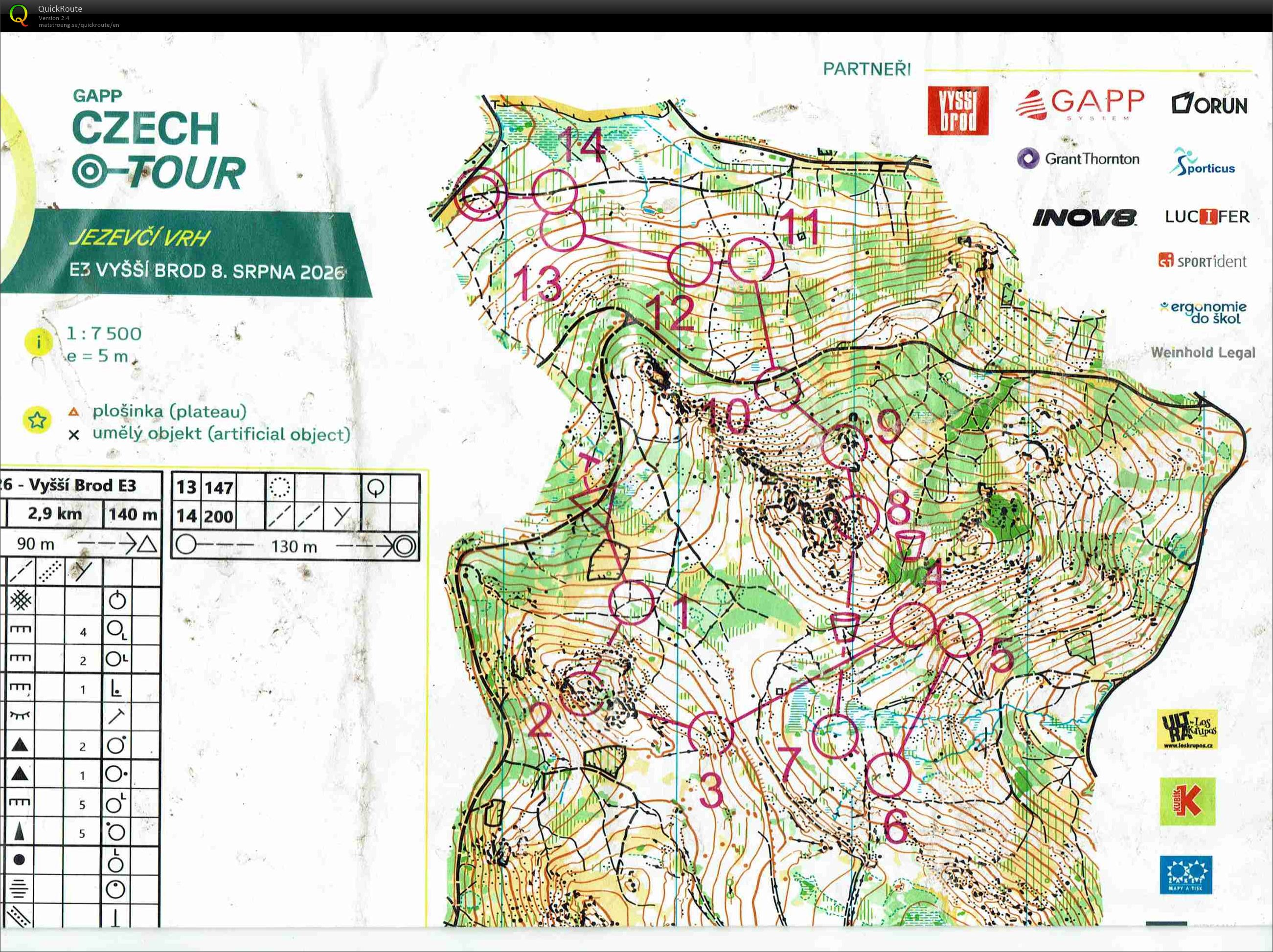 GAPP Czech O-Tour 2026 - Vyšší Brod - E3 (08.08.2026)