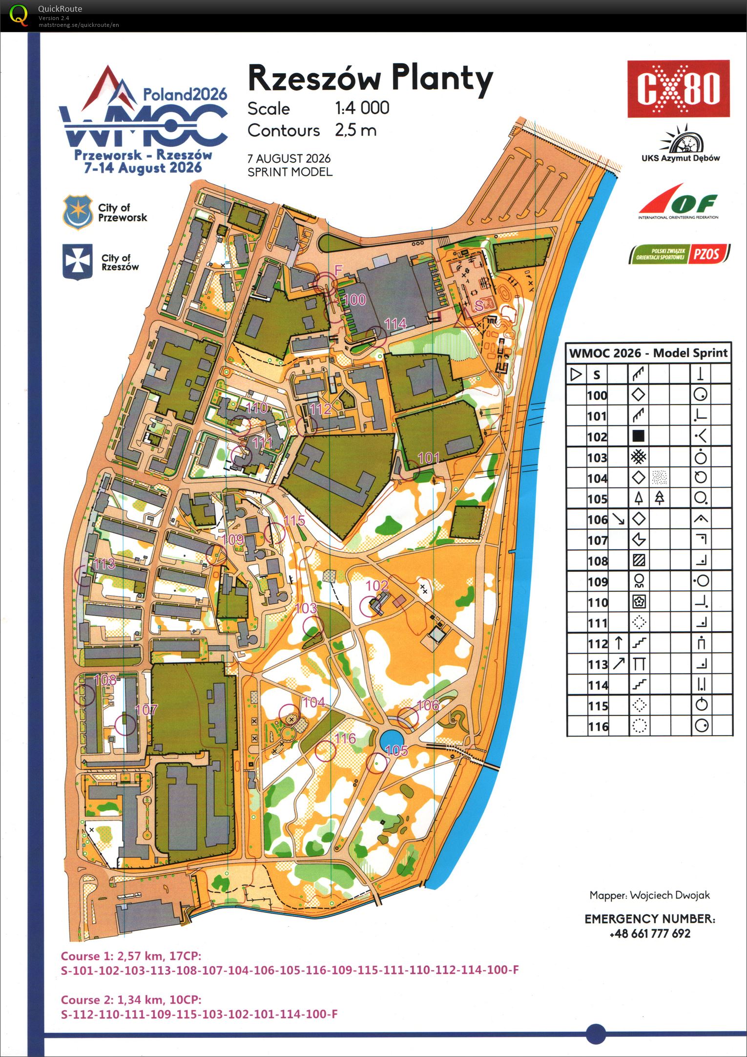 WMOC - model sprint (07.08.2026)