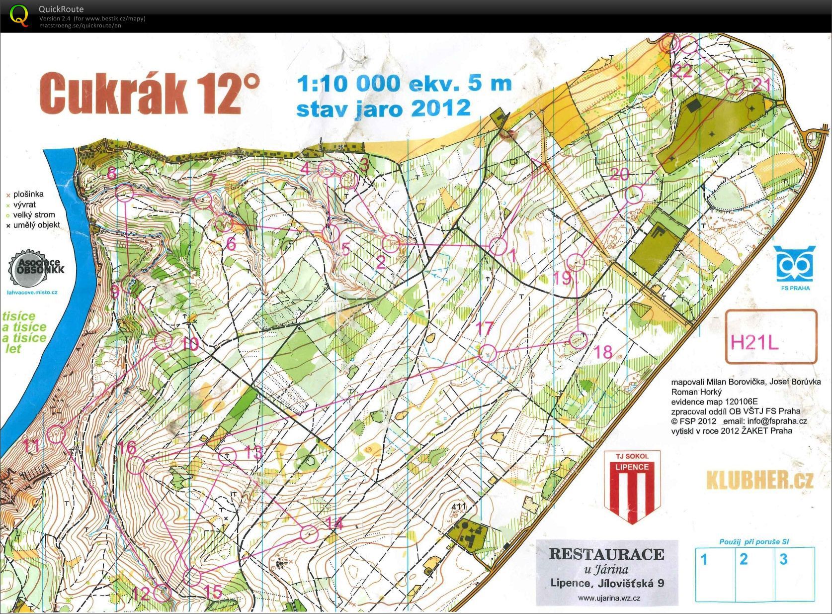 Cukrák 12° - 5. Oblastní žebříček (22.04.2012)