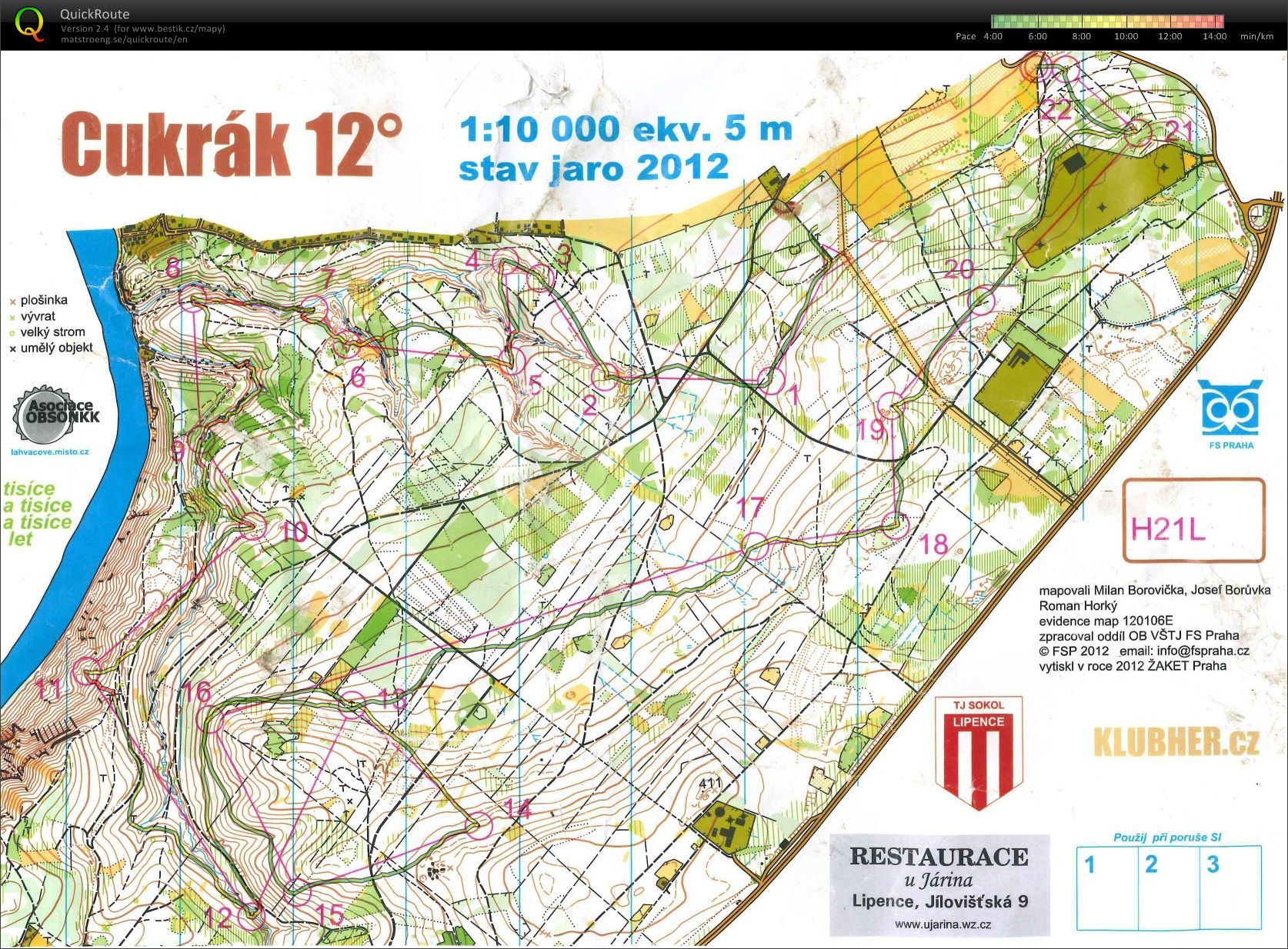Cukrák 12° - 5. Oblastní žebříček (22.04.2012)