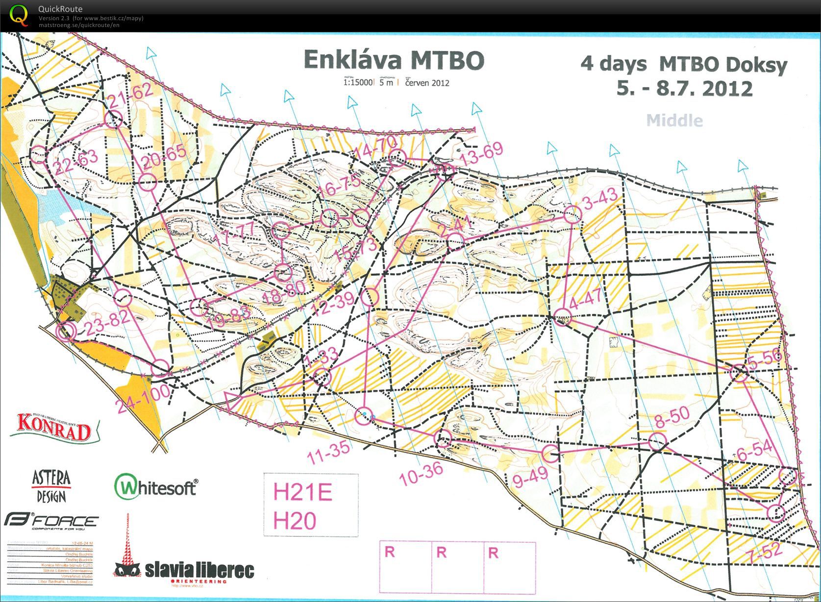 4days MTBO Doksy E1 (05.07.2012)