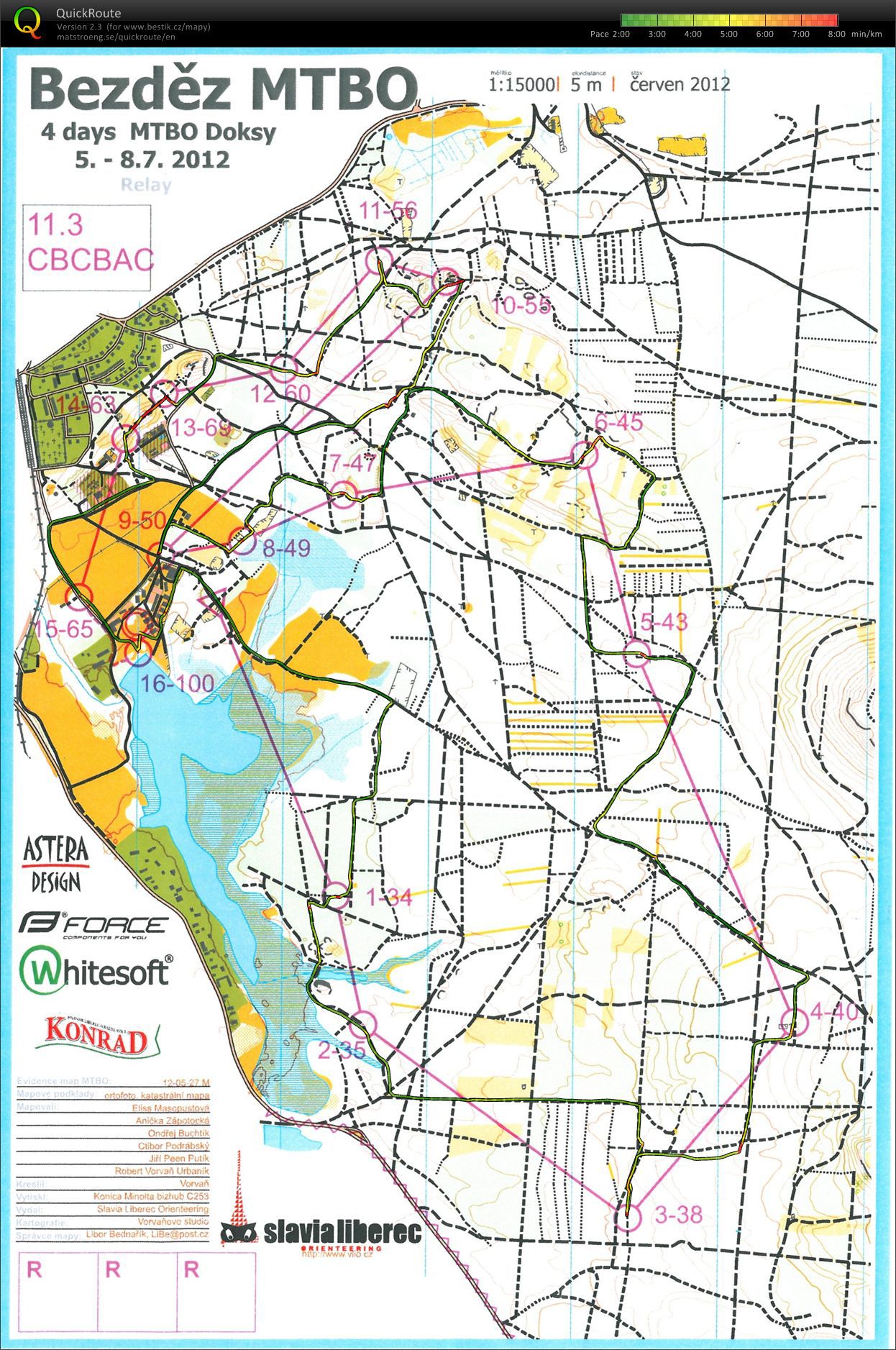 4days MTBO Doksy štafety (07.07.2012)