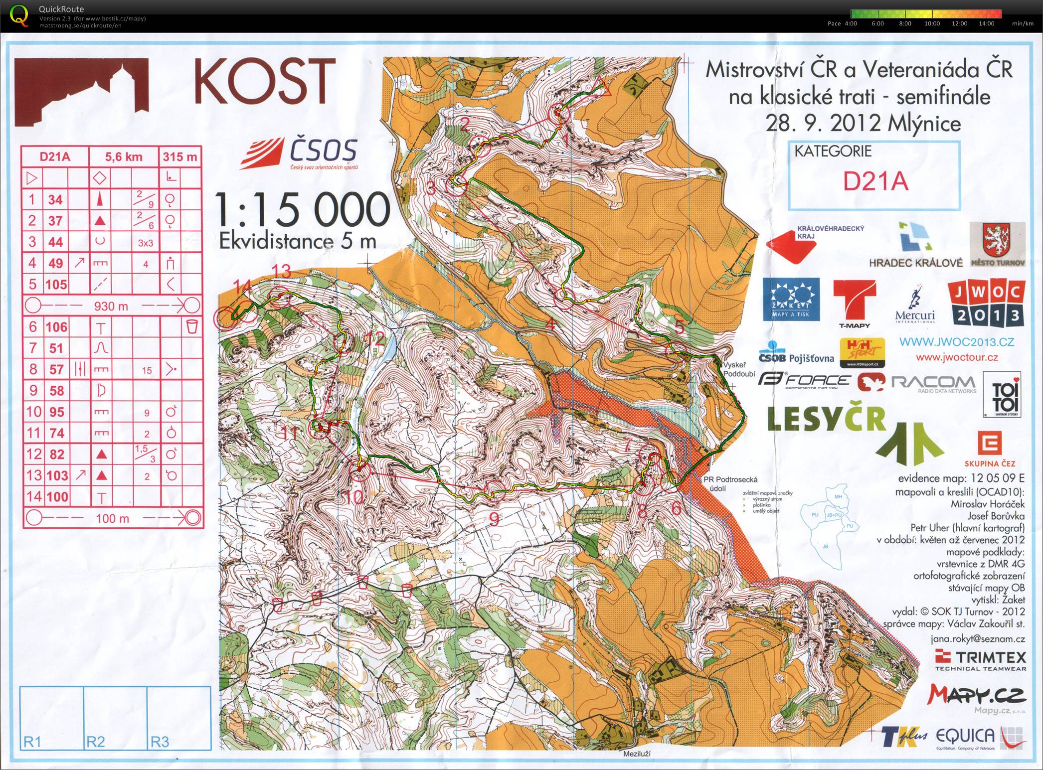 MČR klasická trať - kvalifikácia (28.09.2012)