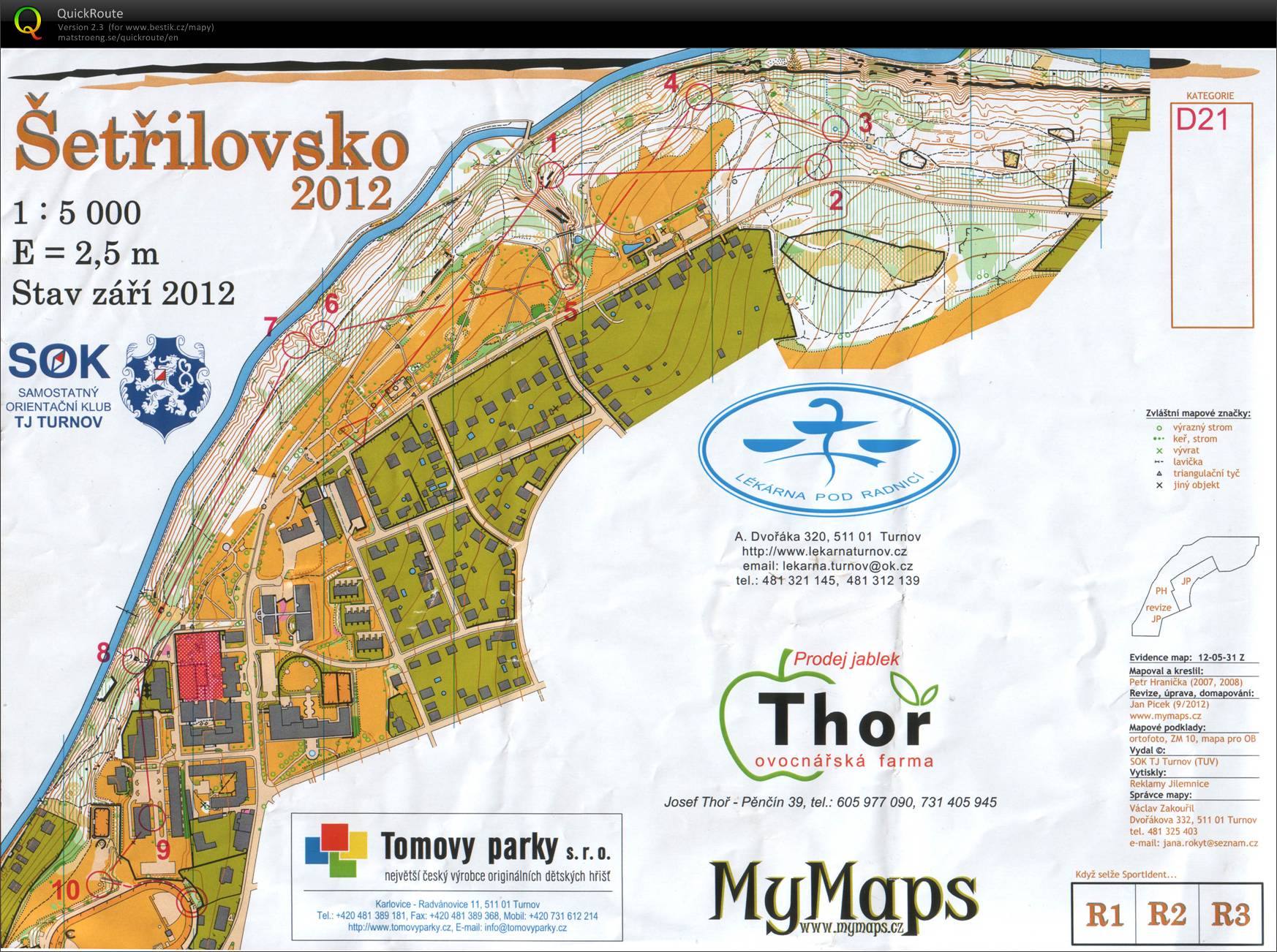 Pohár SOK Šetřilovsko - sprint (30.09.2012)