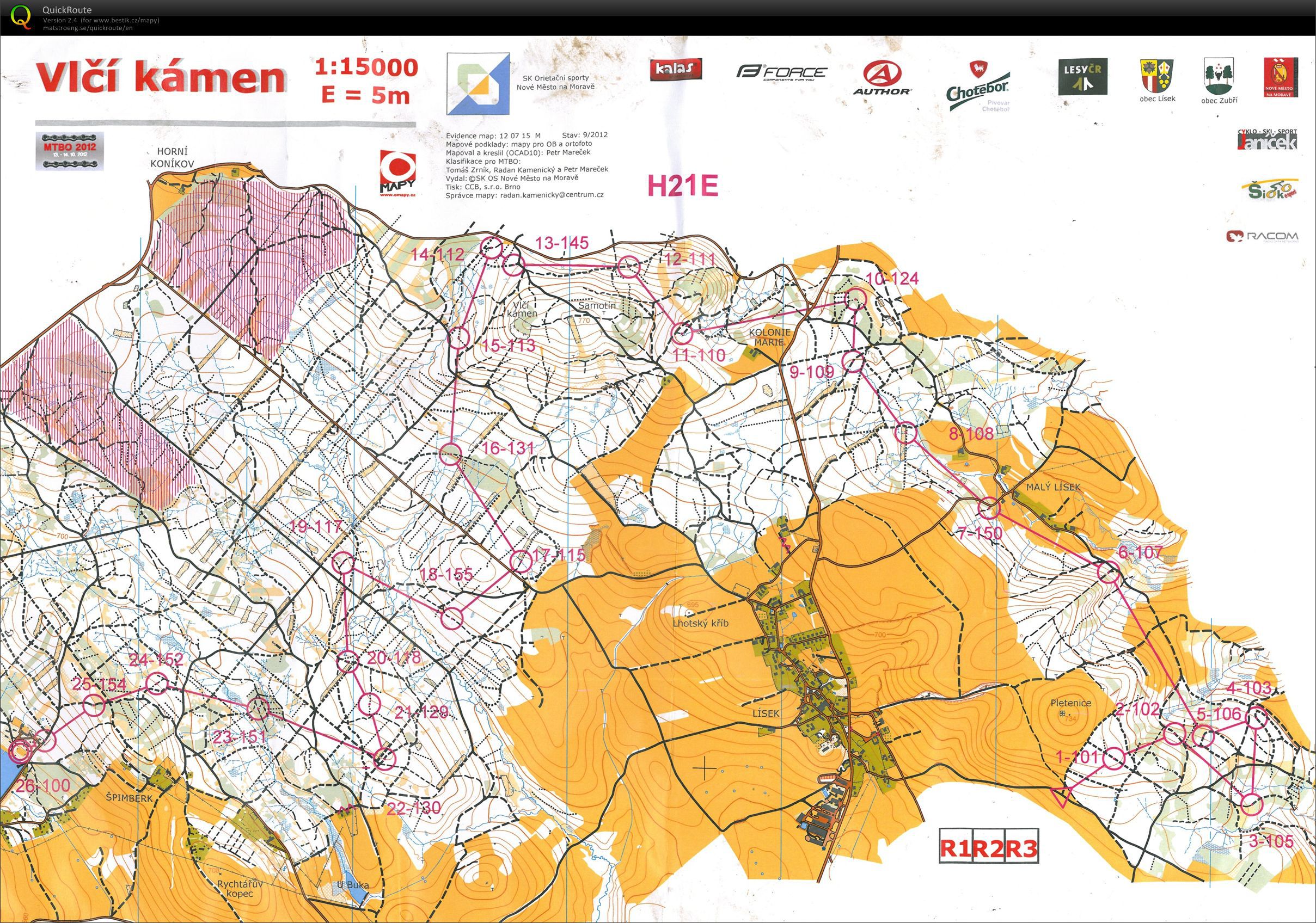 17. kolo ČP MTBO (13.10.2012)