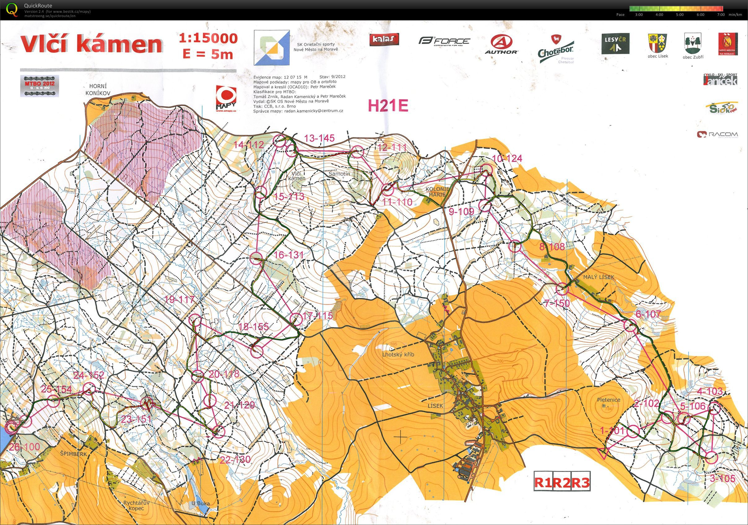 17. kolo ČP MTBO (13.10.2012)