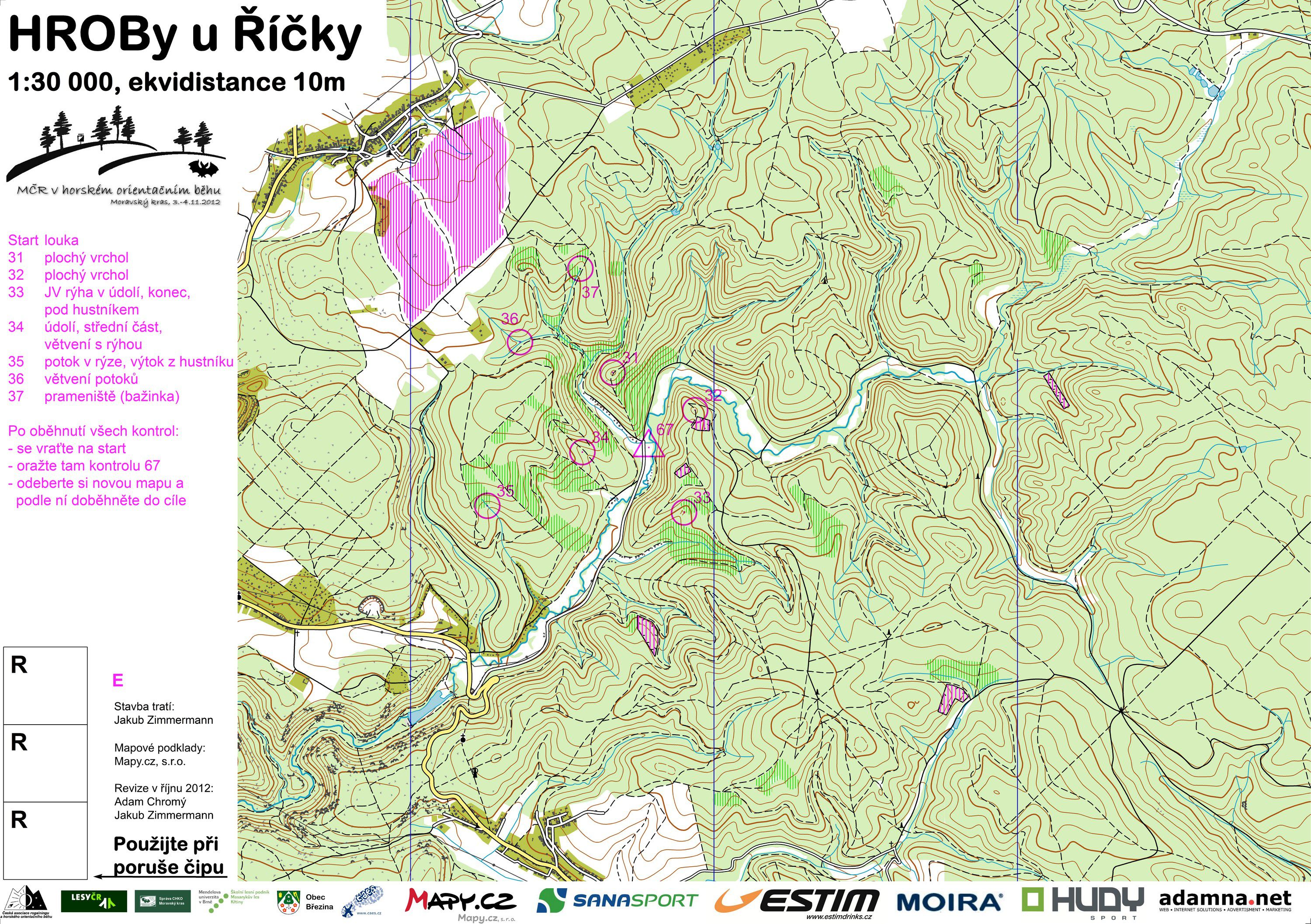 M ČR horský OB 2012 - E1, 1. část (03.11.2012)