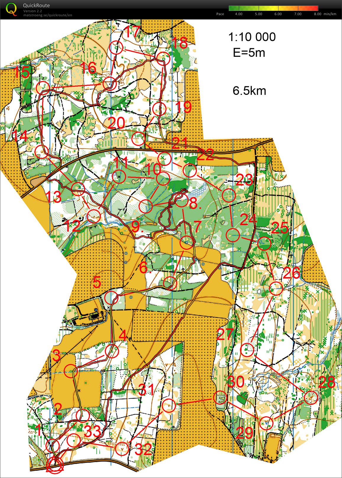 Mapový trénink Březová - middle (28.03.2009)