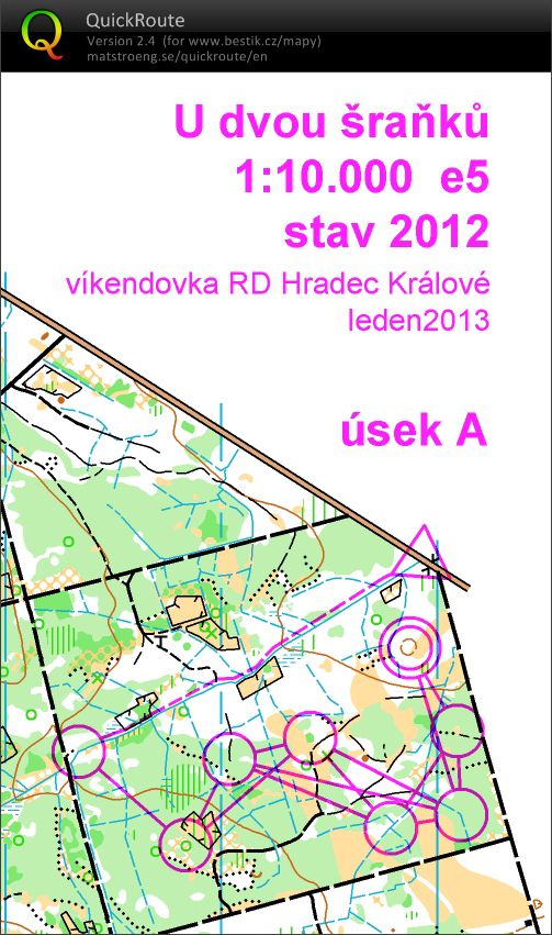 víkendovka HK, štafetky, úsek A (19.01.2013)
