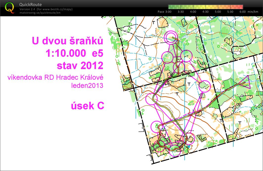 víkendovka HK, štafetky, úsek C (19.01.2013)