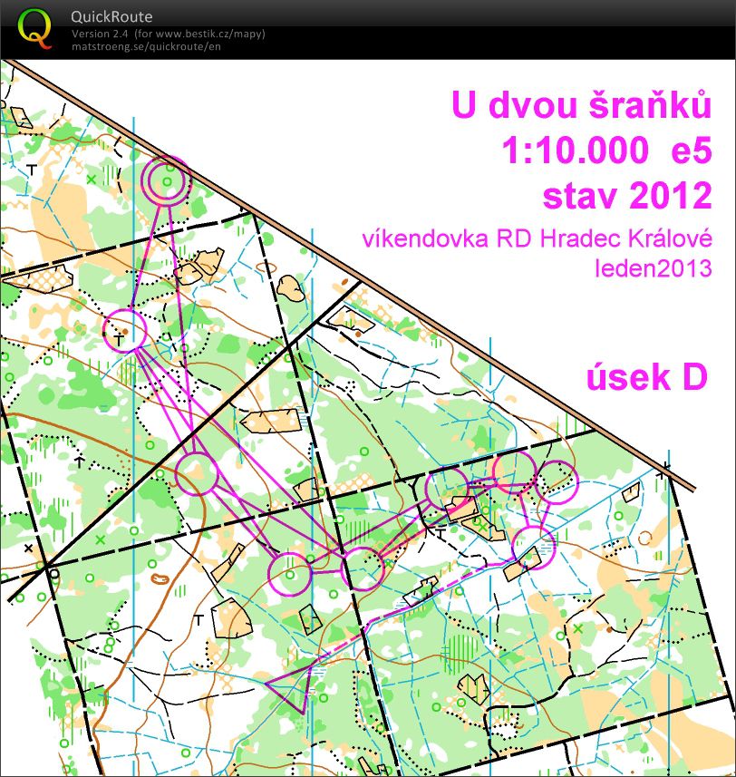 víkendovka HK, štafetky, úsek D (19.01.2013)
