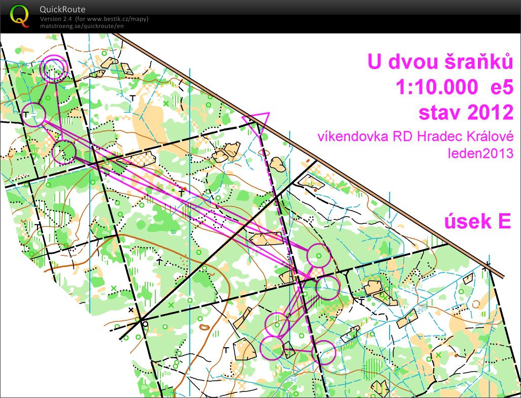 víkendovka HK, štafetky, úsek E (19.01.2013)