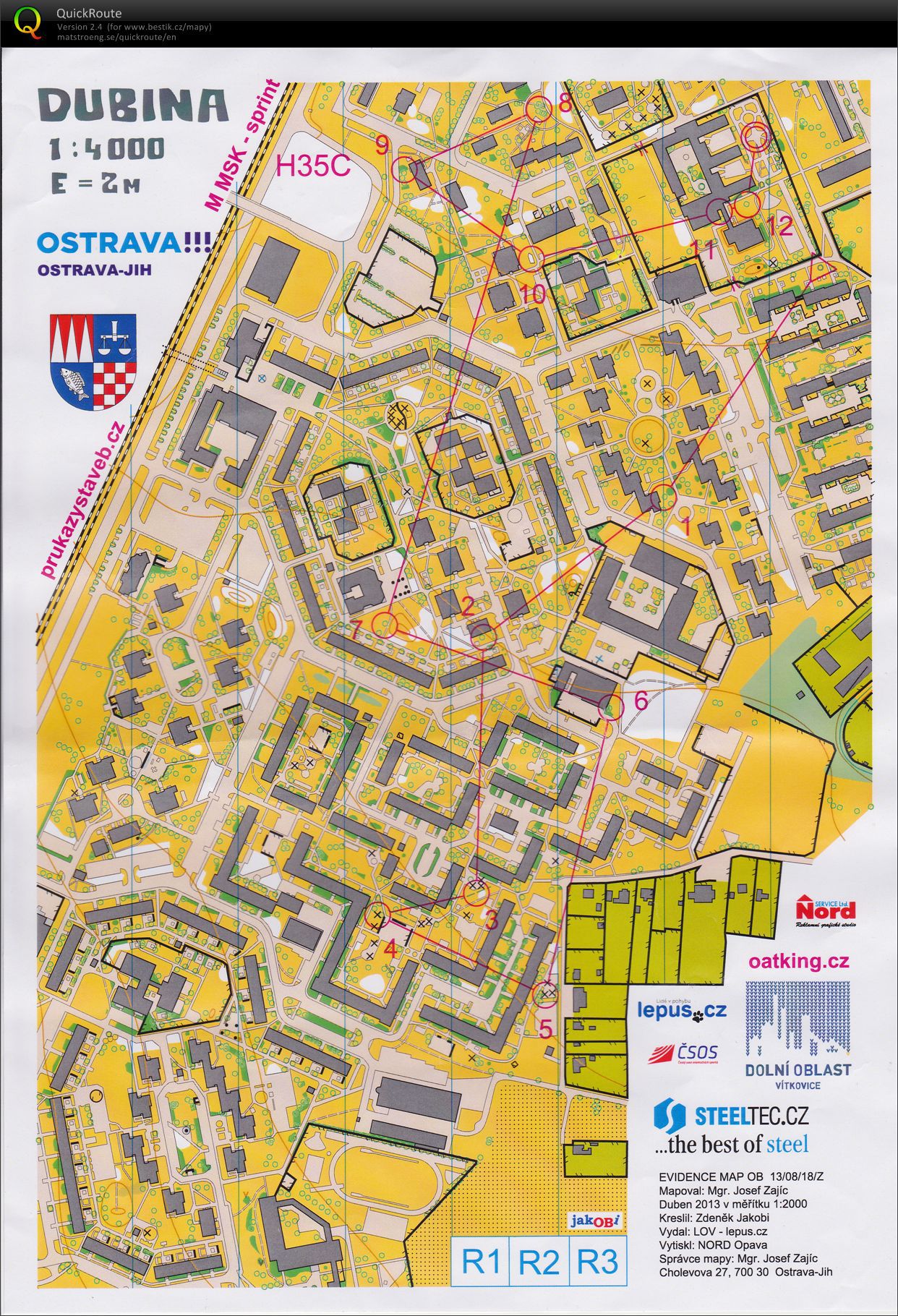 Mistrovství MSK + 4. JKŽ - sprint (04.05.2013)