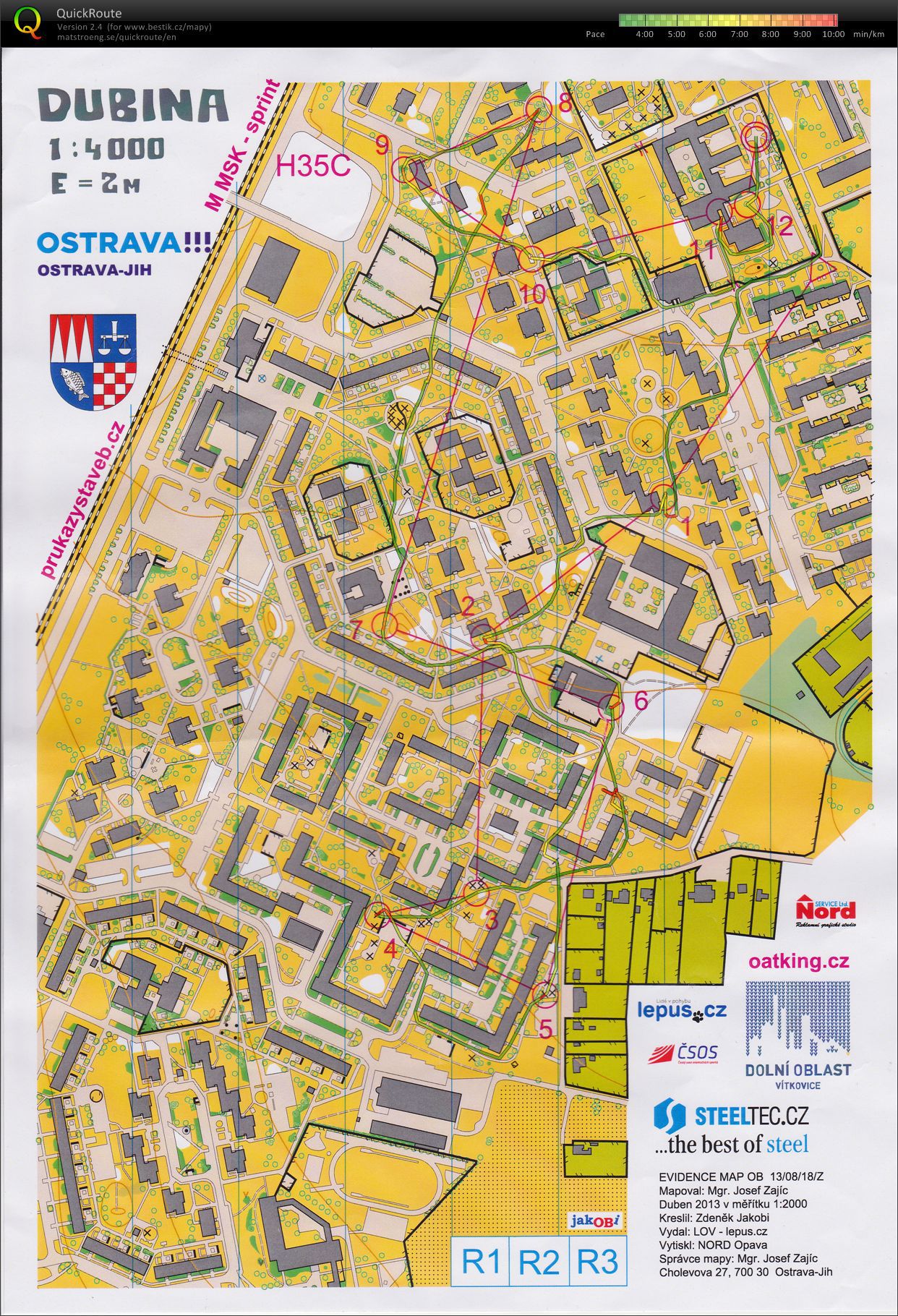 Mistrovství MSK + 4. JKŽ - sprint (04.05.2013)