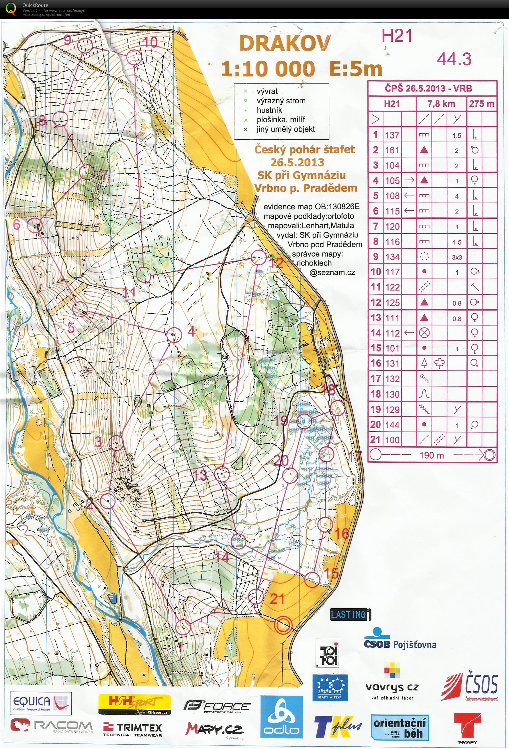 ČP štafet, Vrbno pod Pradědem (26.05.2013)