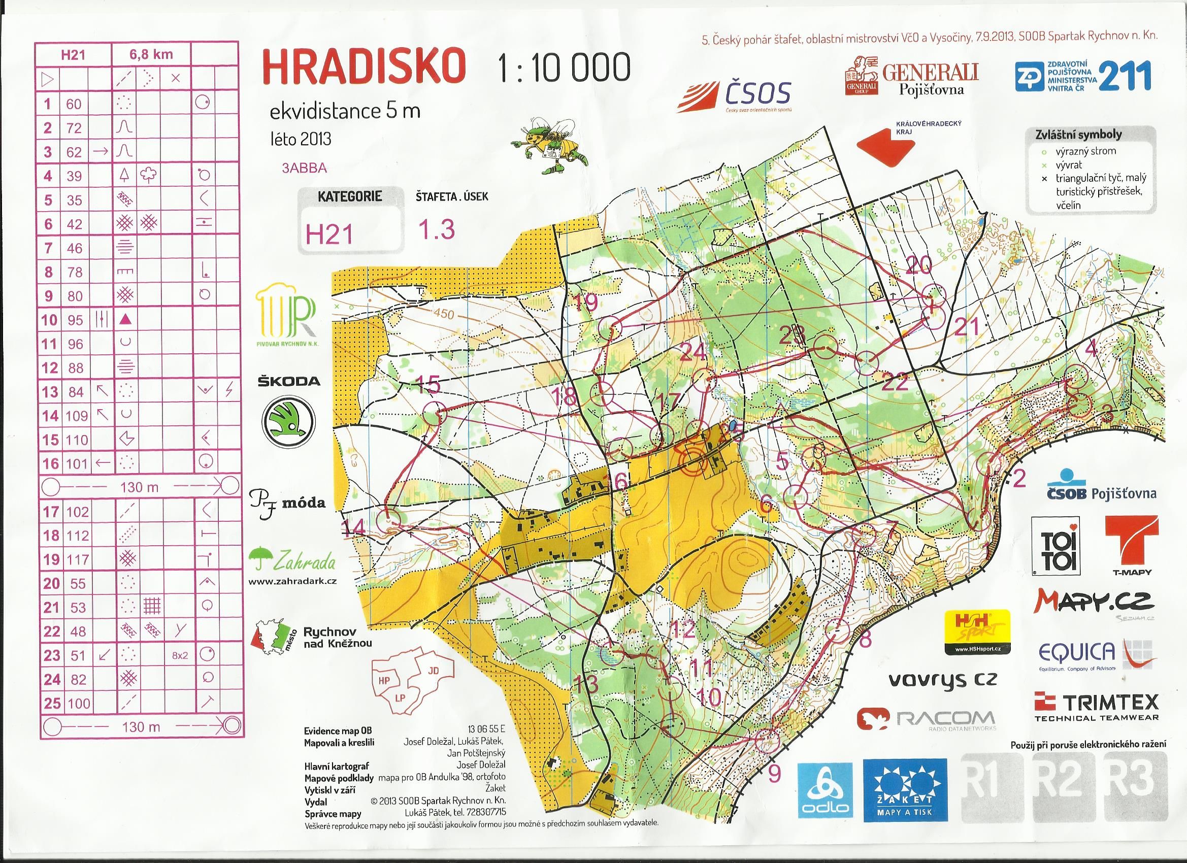 Český pohár štafet Rychnov n. K. sobota_H21 (08.09.2013)