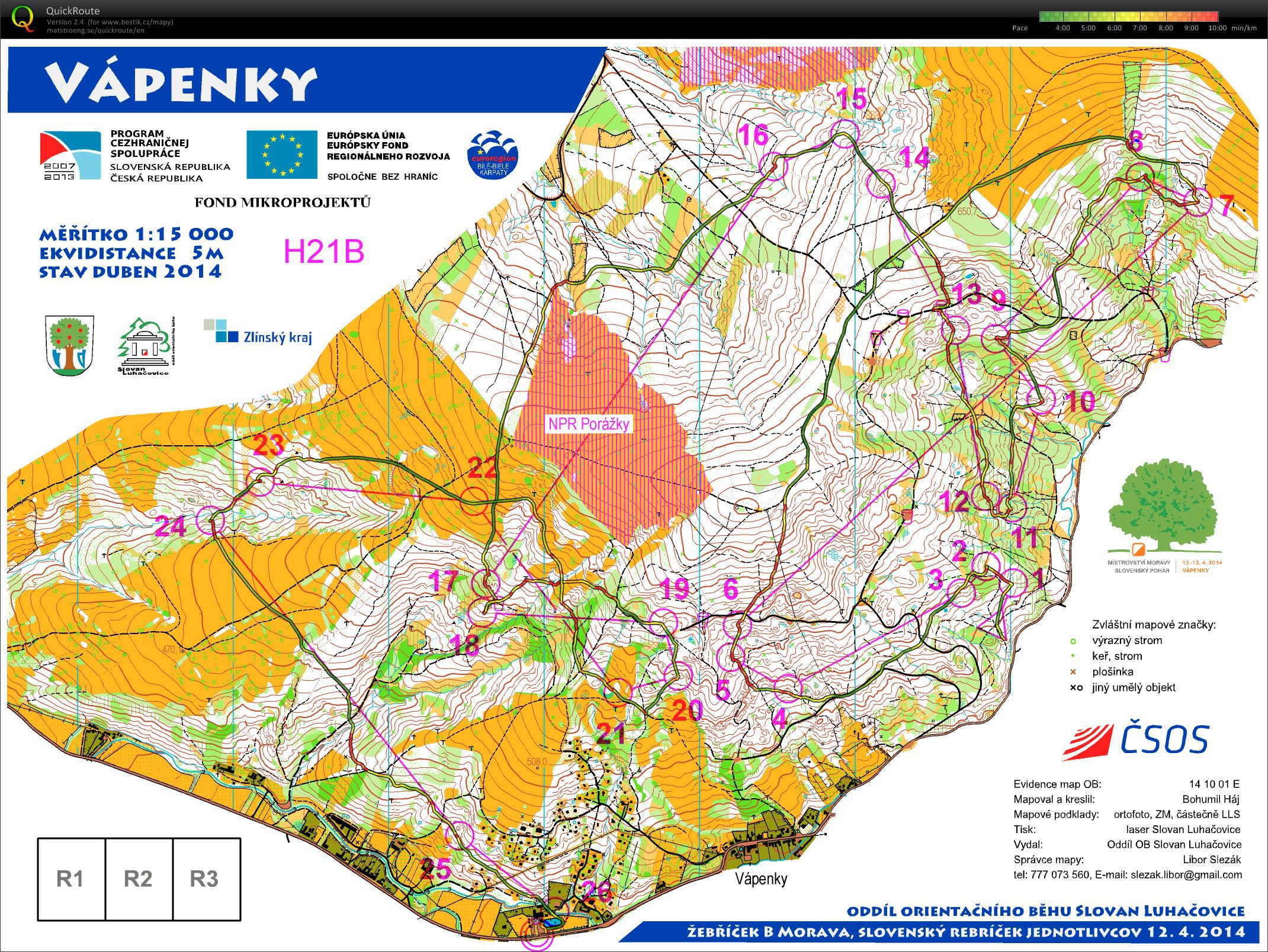 Mistrovství Moravy - klasická trať (H21B) (12.04.2014)