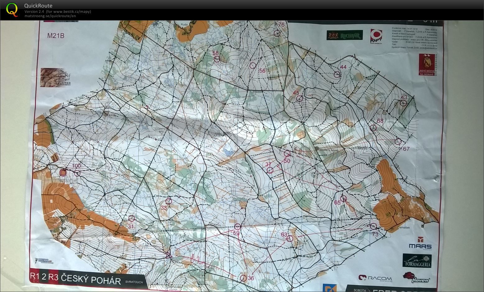 ČP MTBO - FO - Svratouch (14.06.2014)