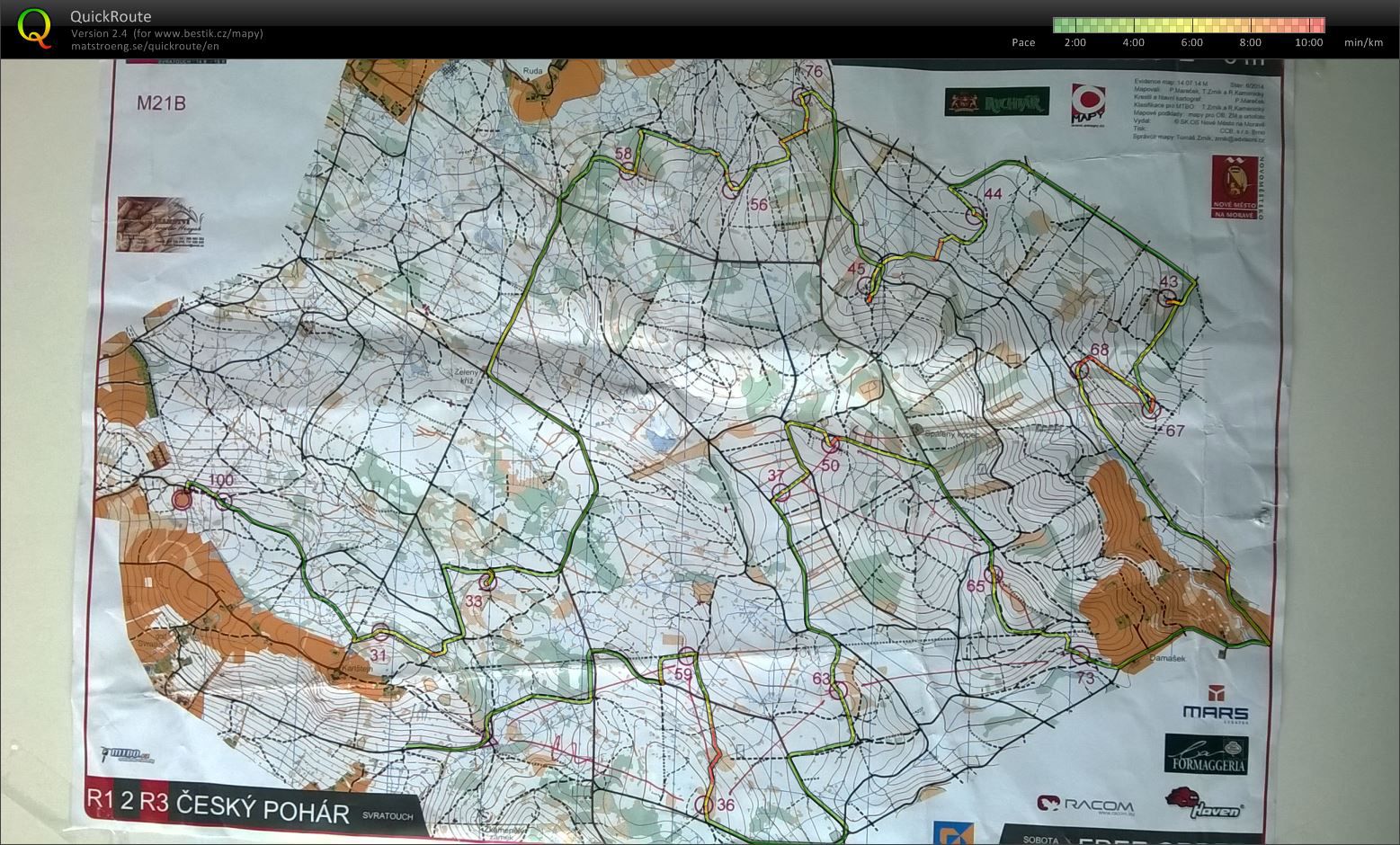 ČP MTBO - FO - Svratouch (14.06.2014)