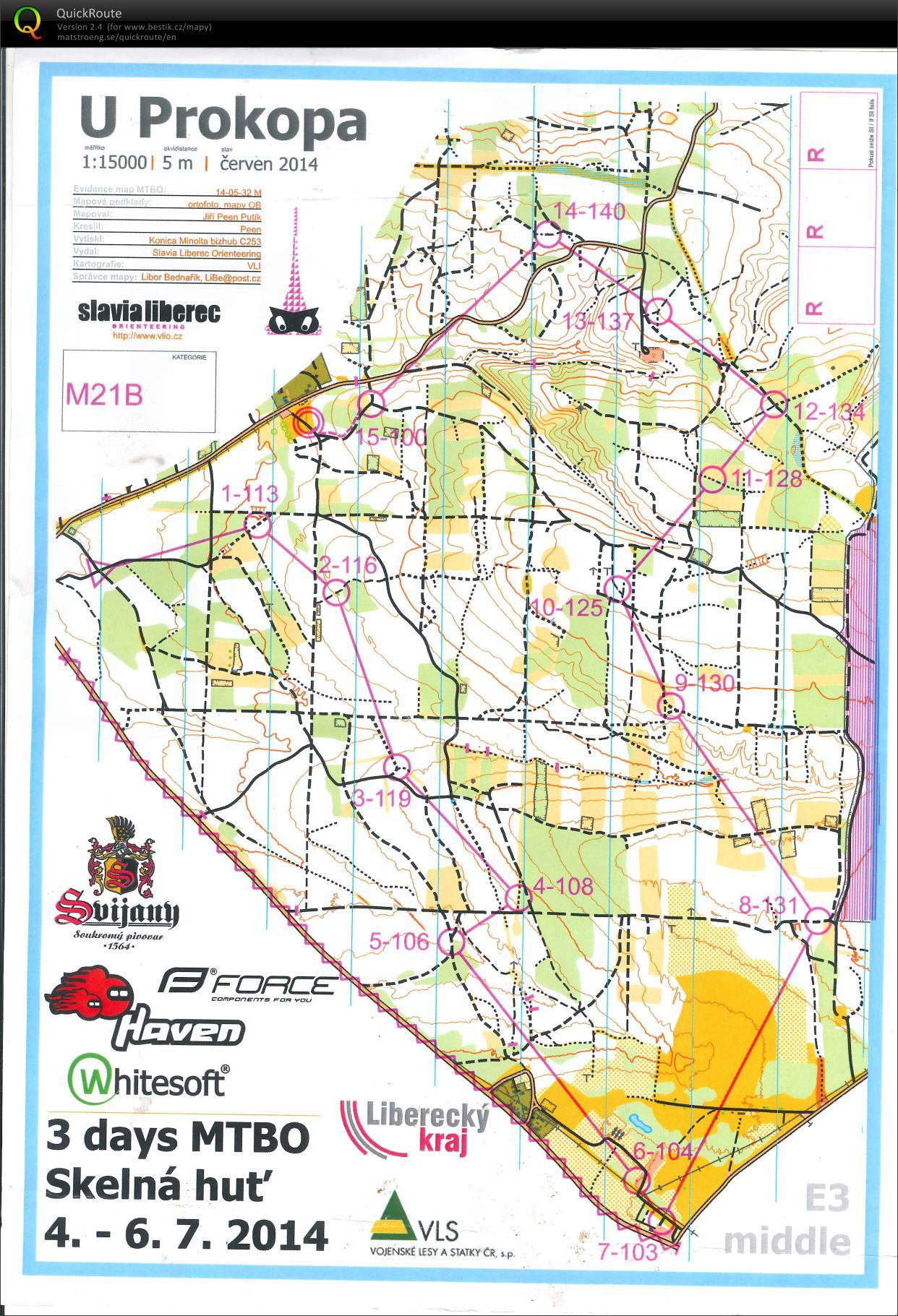 ČP MTBO - middle (06.07.2014)