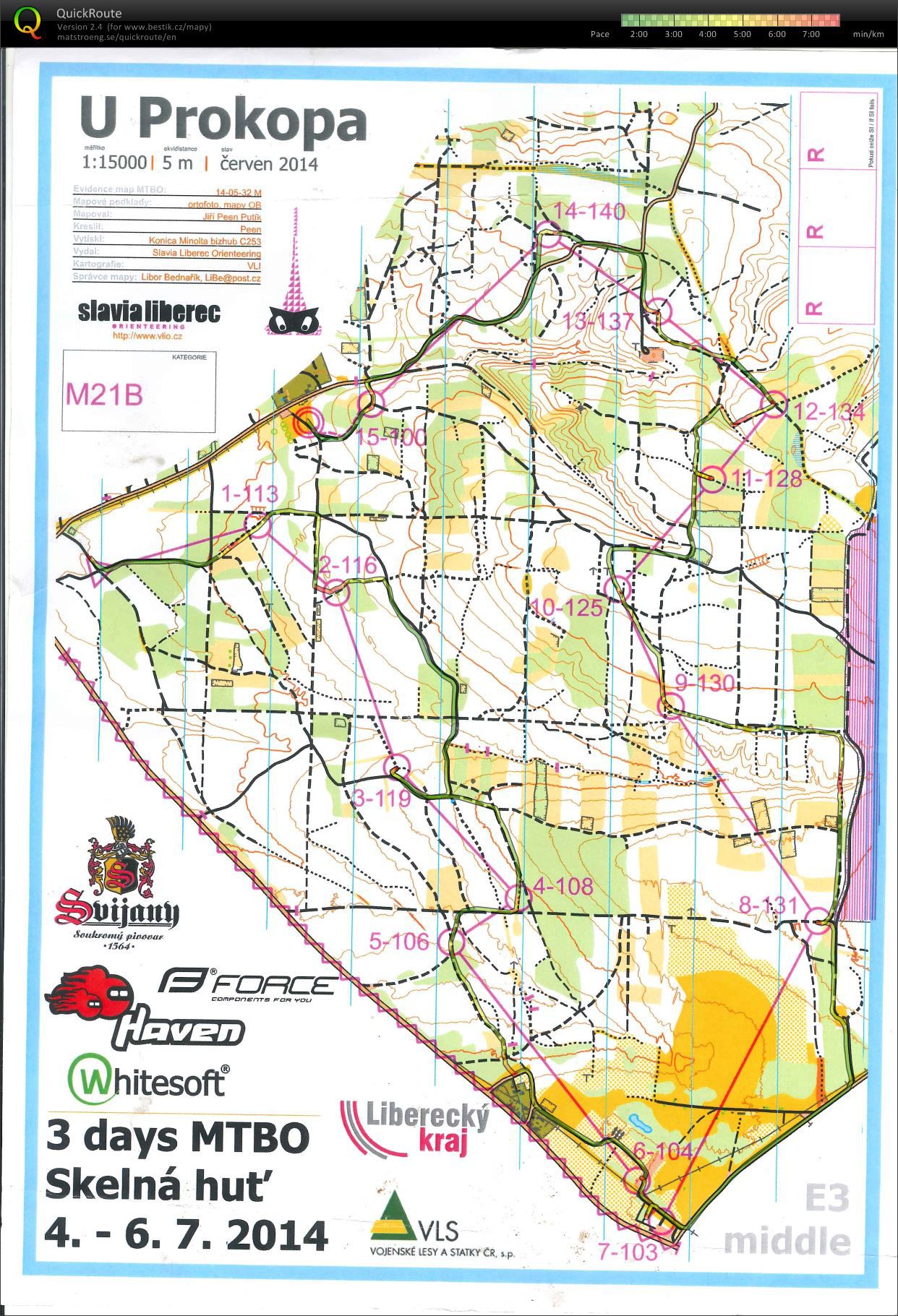 ČP MTBO - middle (06.07.2014)