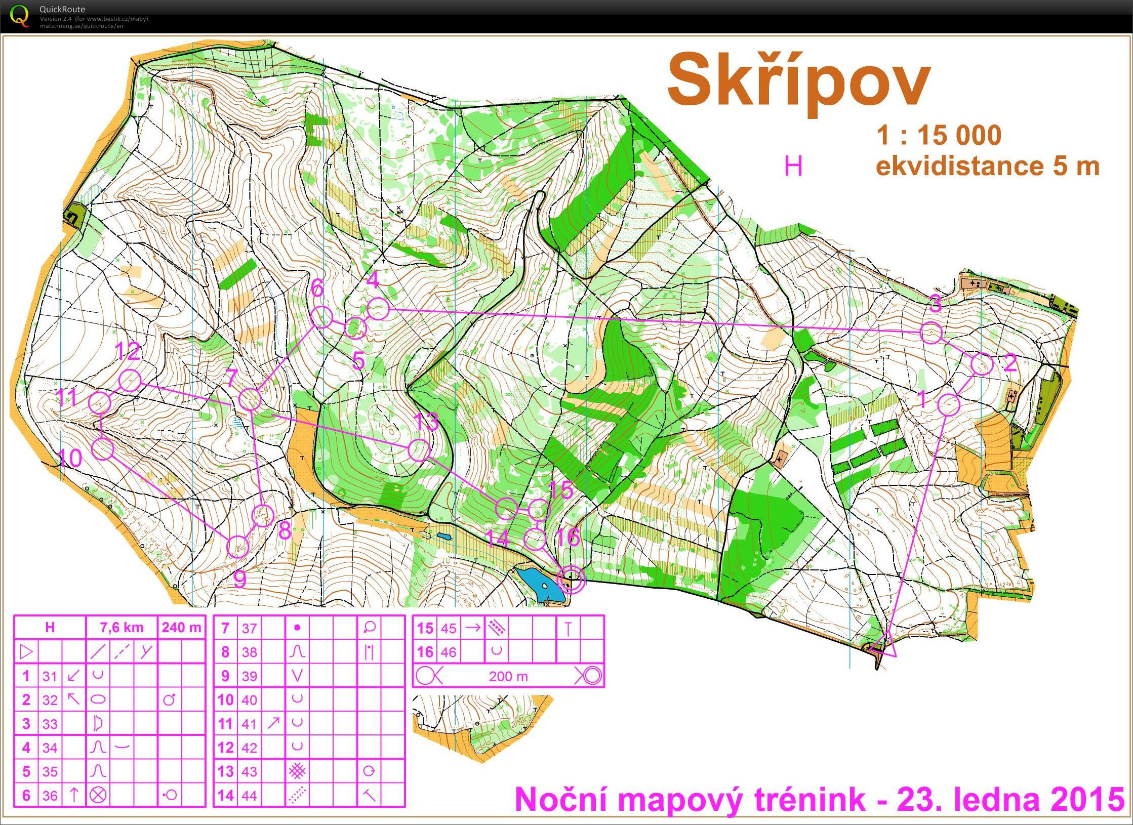 noční tréning Dambořice (23.01.2015)