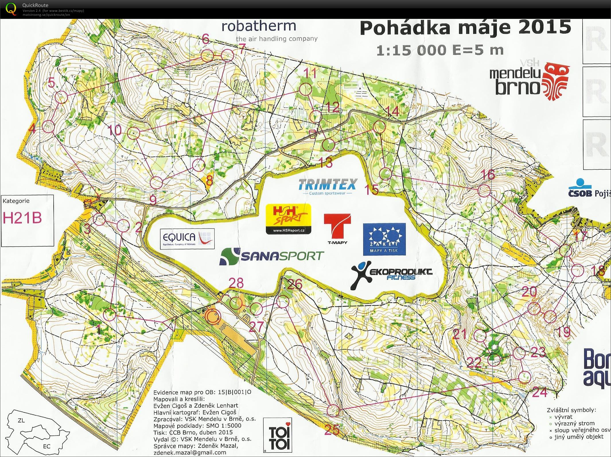 Mistrovství Moravy - klasika (H21B) (18.04.2015)