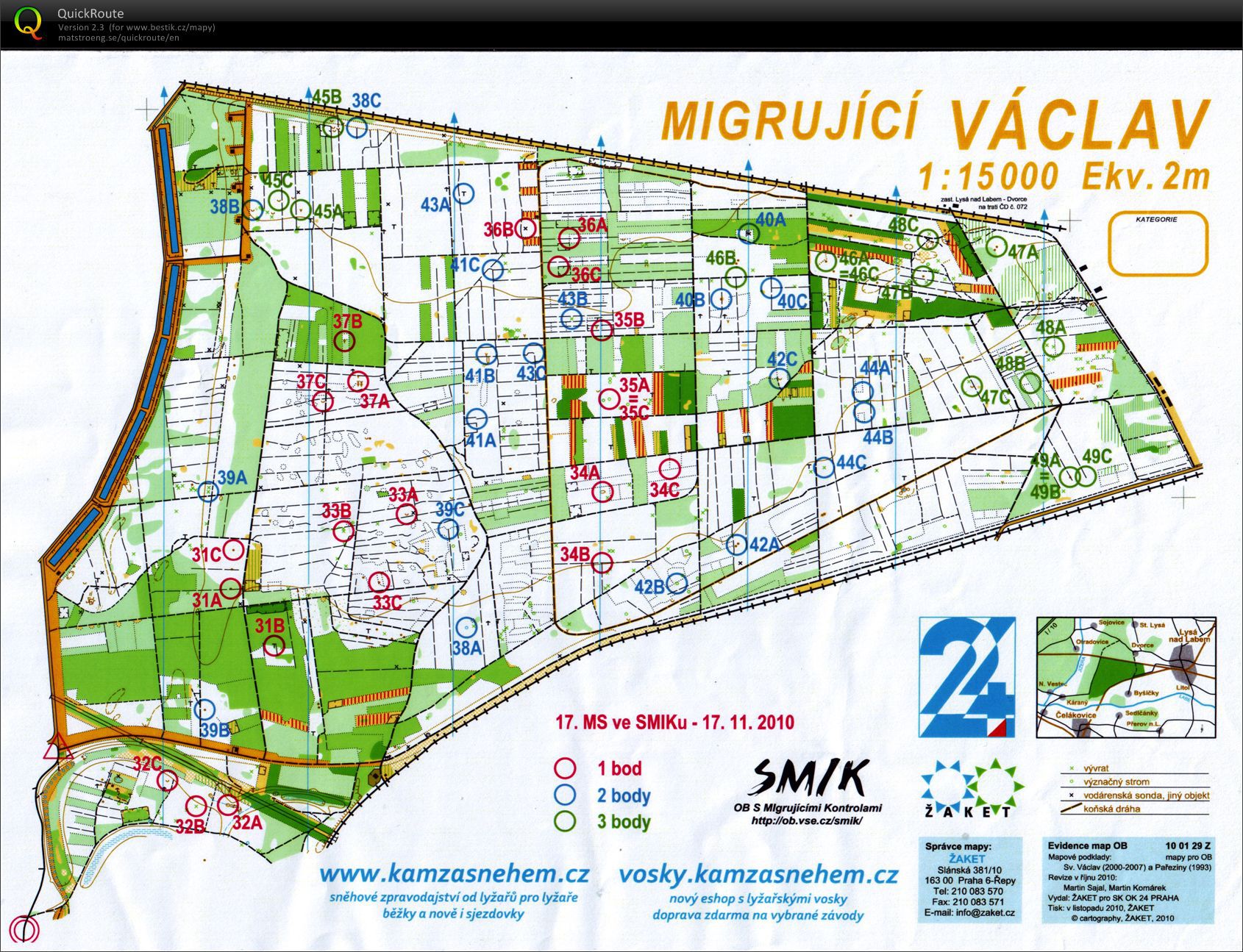 MS v SMIKu (OB s migrujícími kontrolami) (17.11.2010)