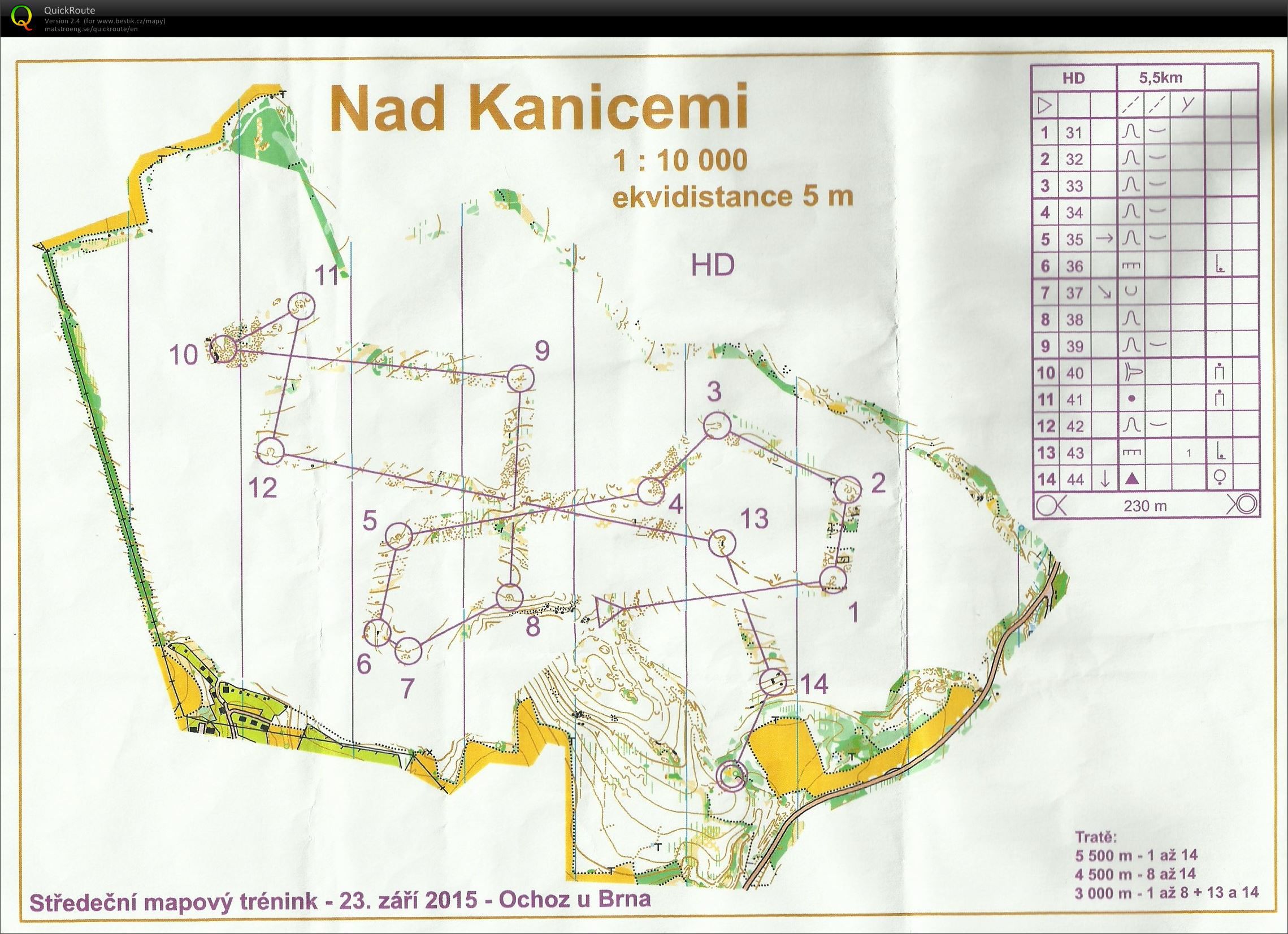 mapový tréning Kanice (23.09.2015)