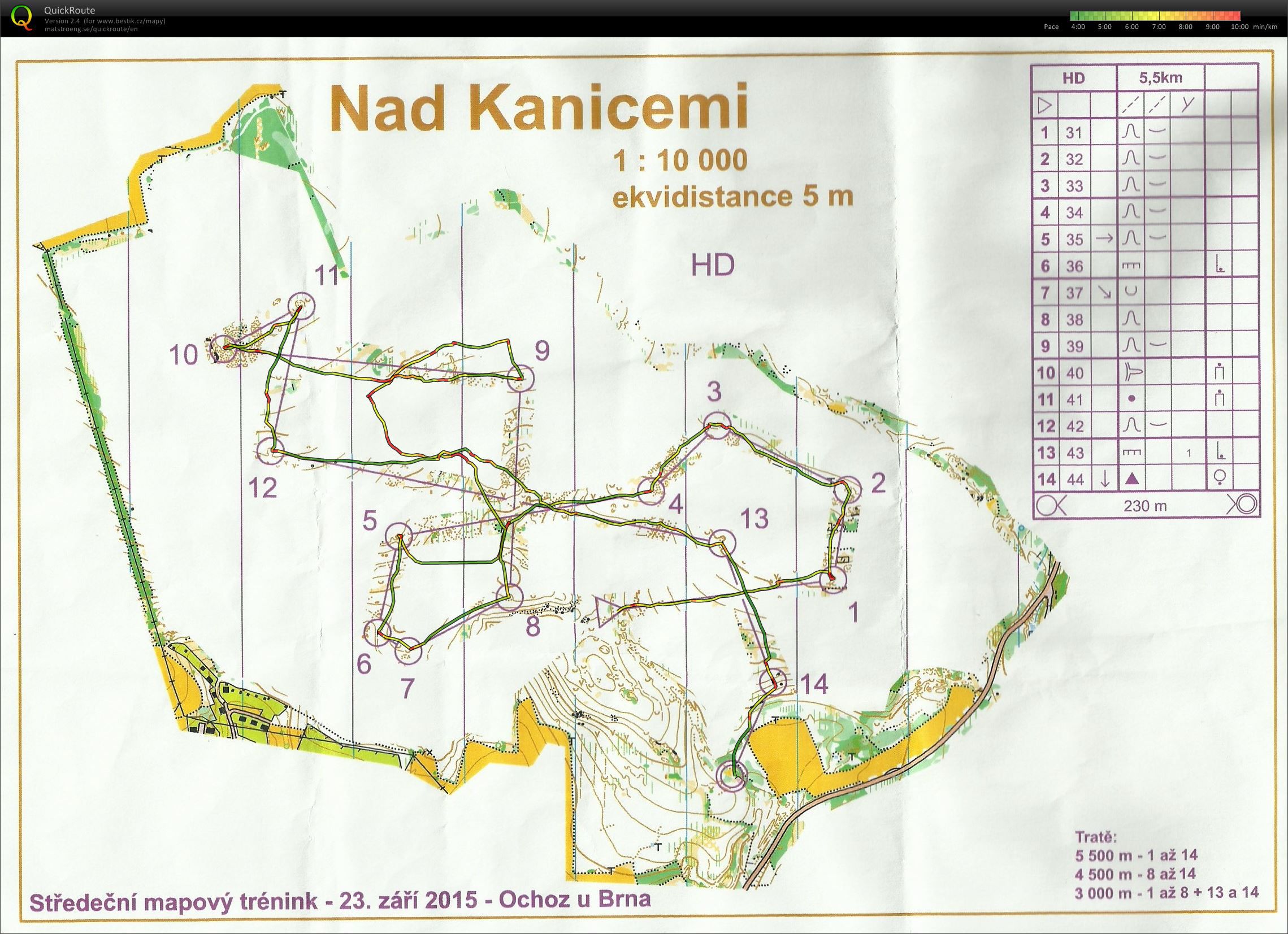 mapový tréning Kanice (23.09.2015)