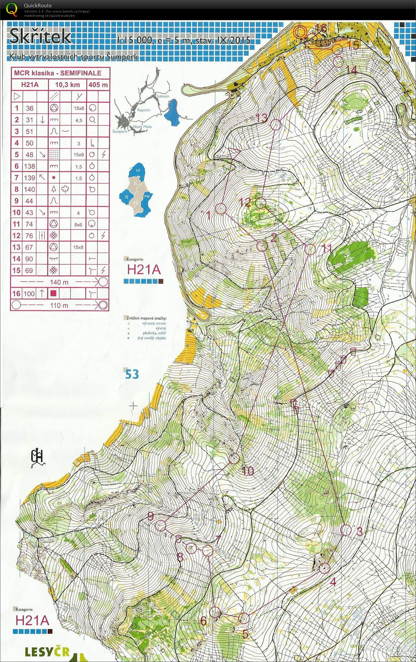MČR klasika - semifinále H21A (26.09.2015)