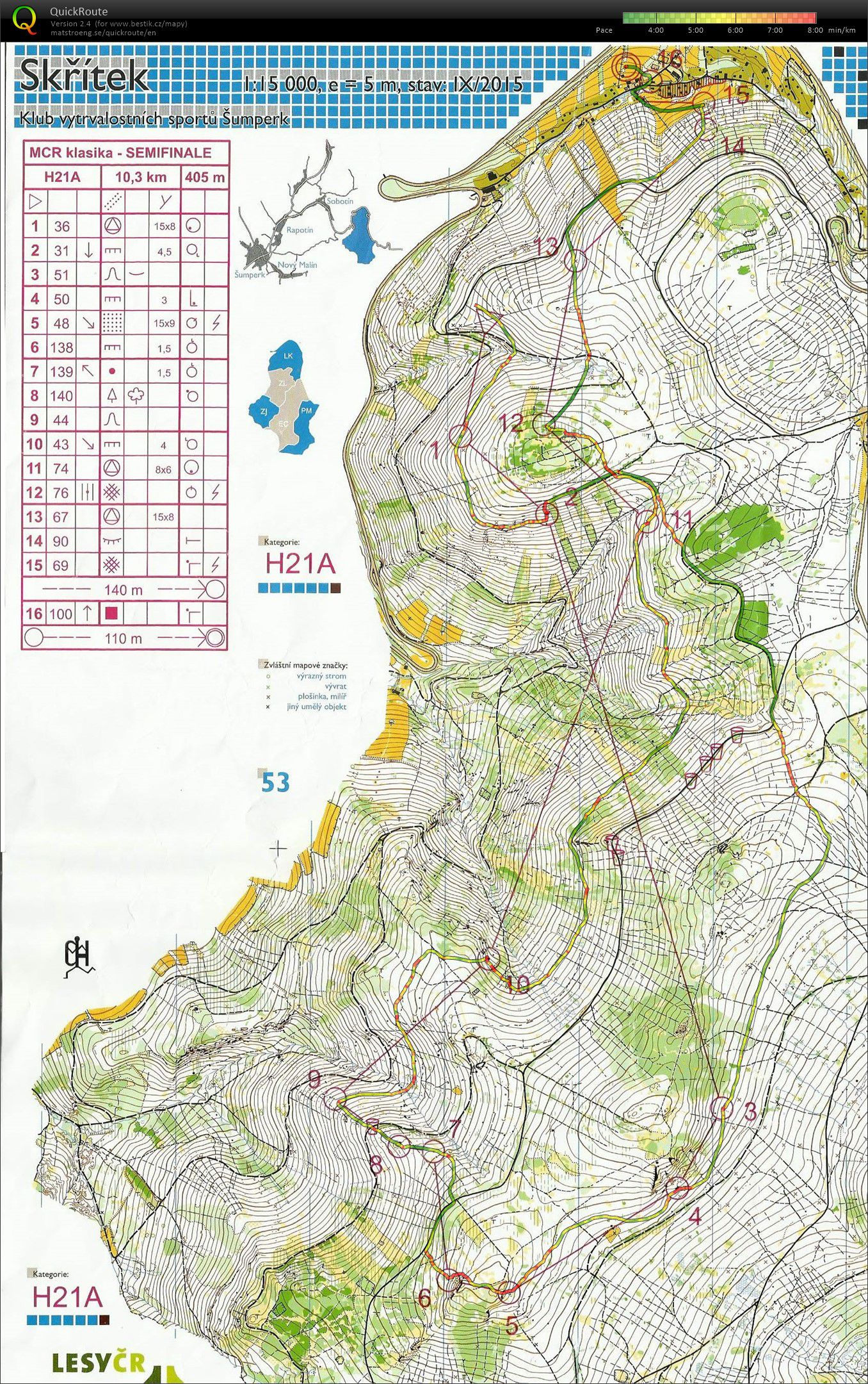 MČR klasika - semifinále H21A (26.09.2015)