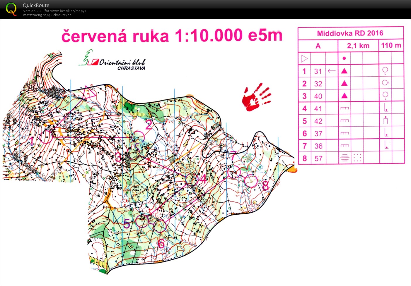 middlovka - Červená ruka - middlové úseky 1/4 (09.04.2016)