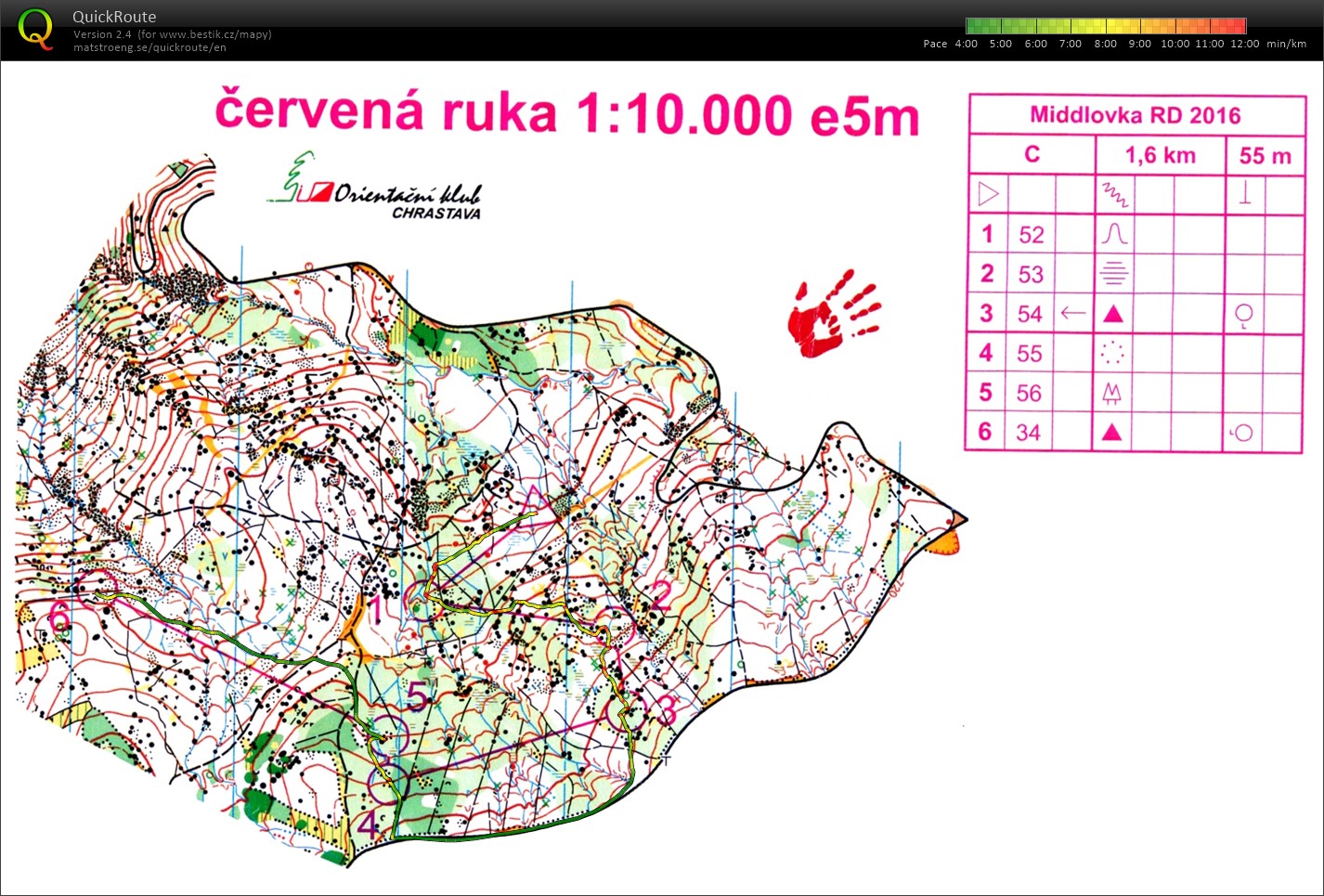 middlovka - Červená ruka - middlové úseky 3/4 (09.04.2016)