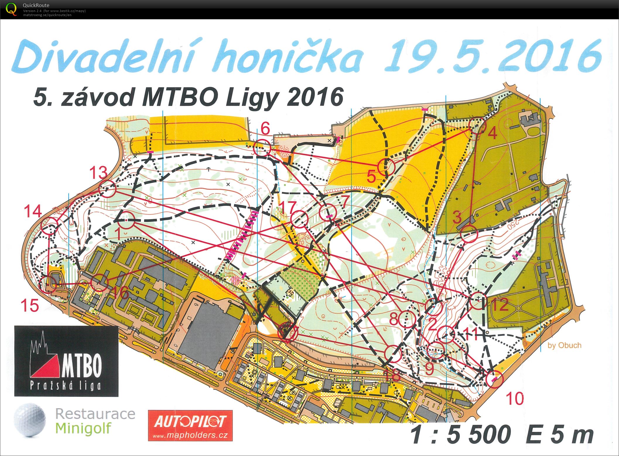 Pražská MTBO liga - Novodvorská (19.05.2016)
