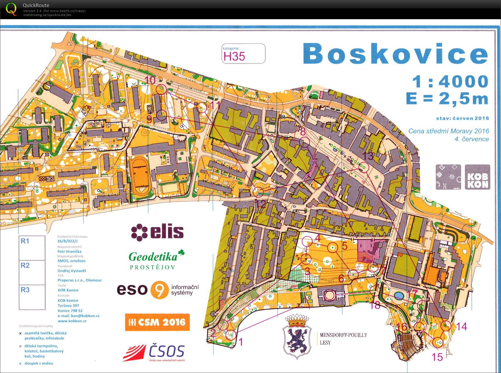 Boskovice sprint (04.07.2016)