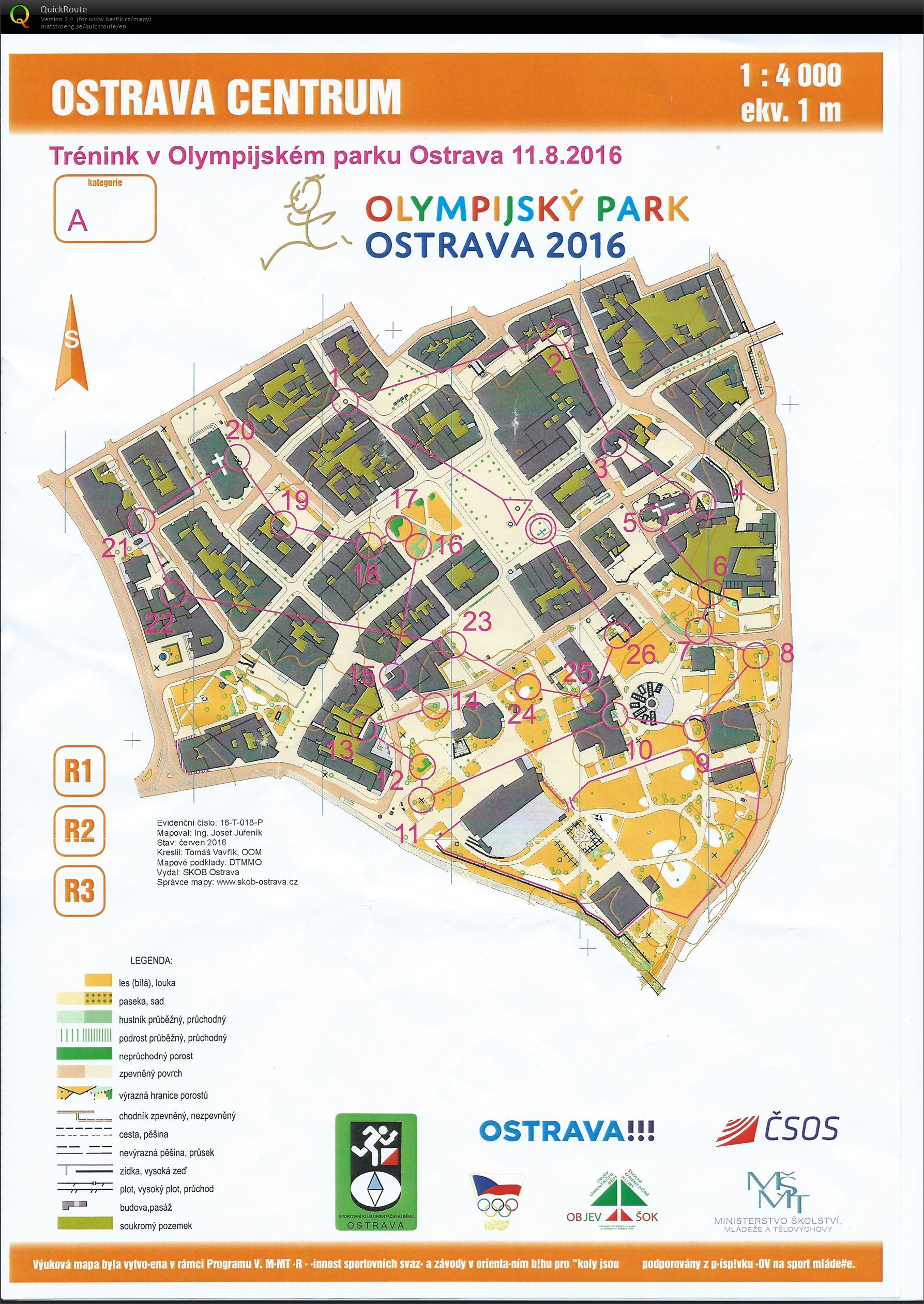 Mapový trénink v Olympijském parku (11.08.2016)