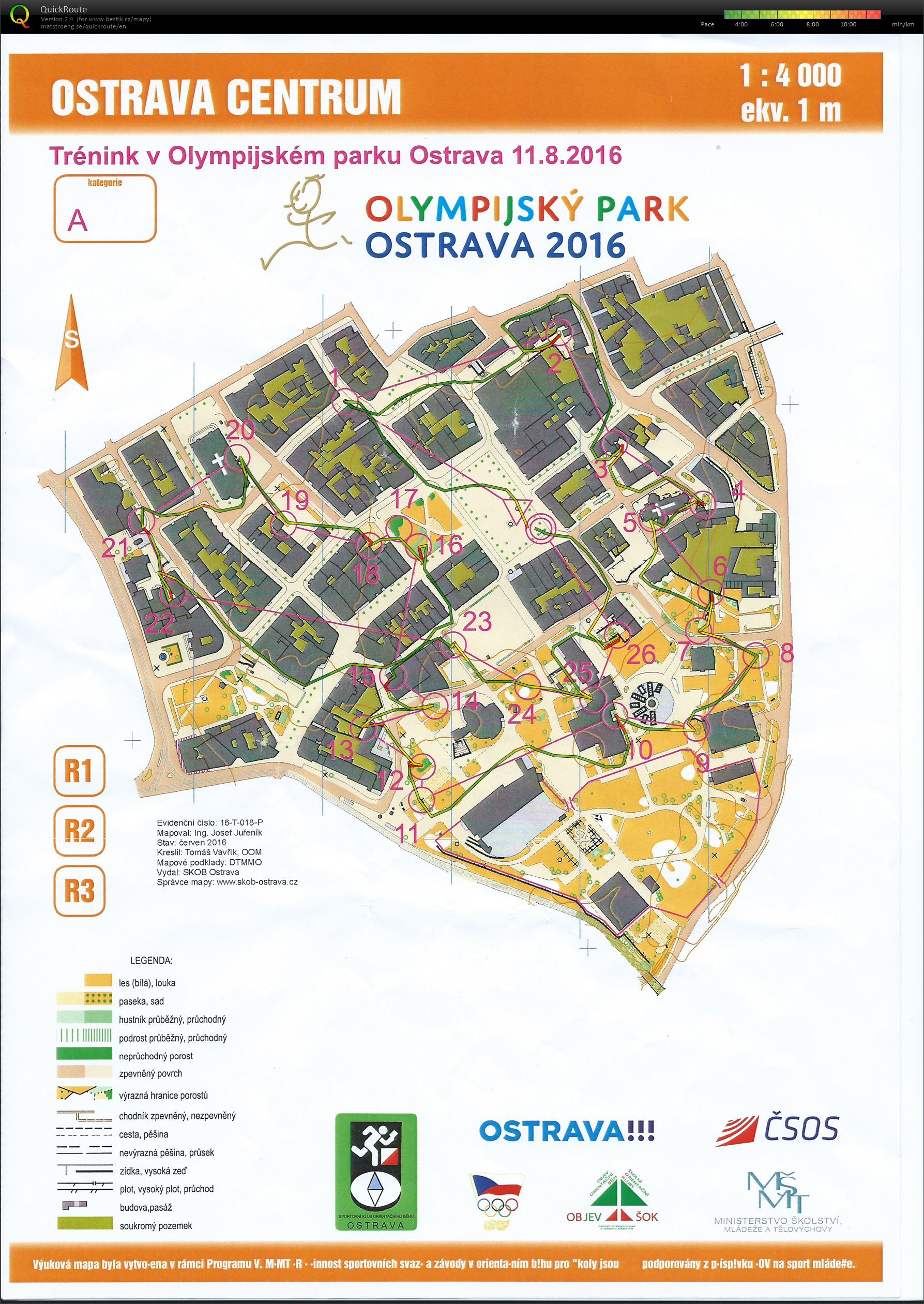 Mapový trénink v Olympijském parku (11.08.2016)