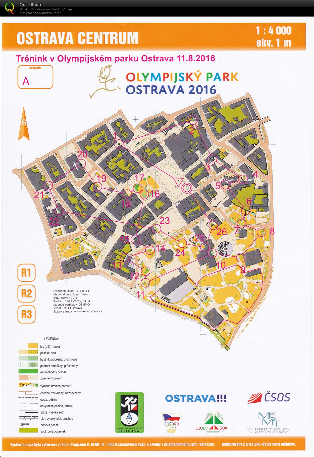 Olympijský park Ostrava - měřený trénink (11.08.2016)