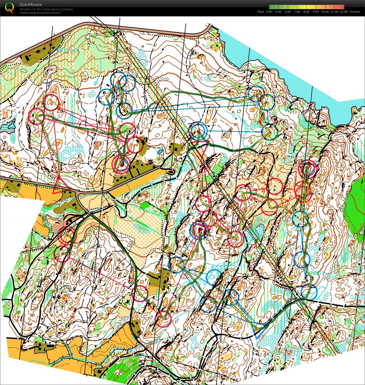 TC(WOC-2)-TR6. - relay intervals CZE+FRA+SWE - very fast (10.08.2016)