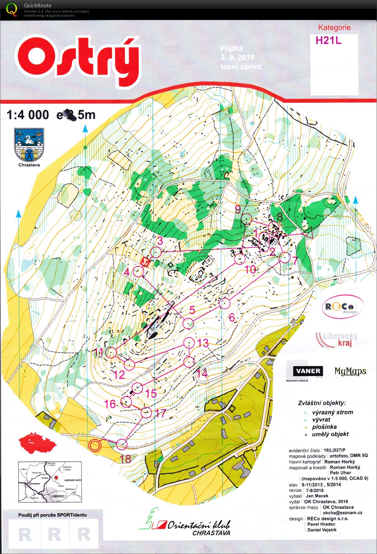 Chrastavský pohárek, lesní sprint (03.09.2016)