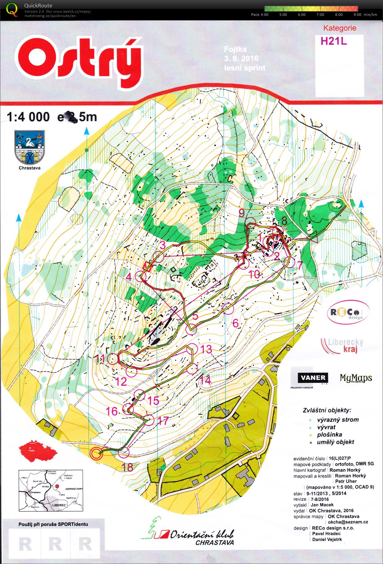 Chrastavský pohárek, lesní sprint (03.09.2016)
