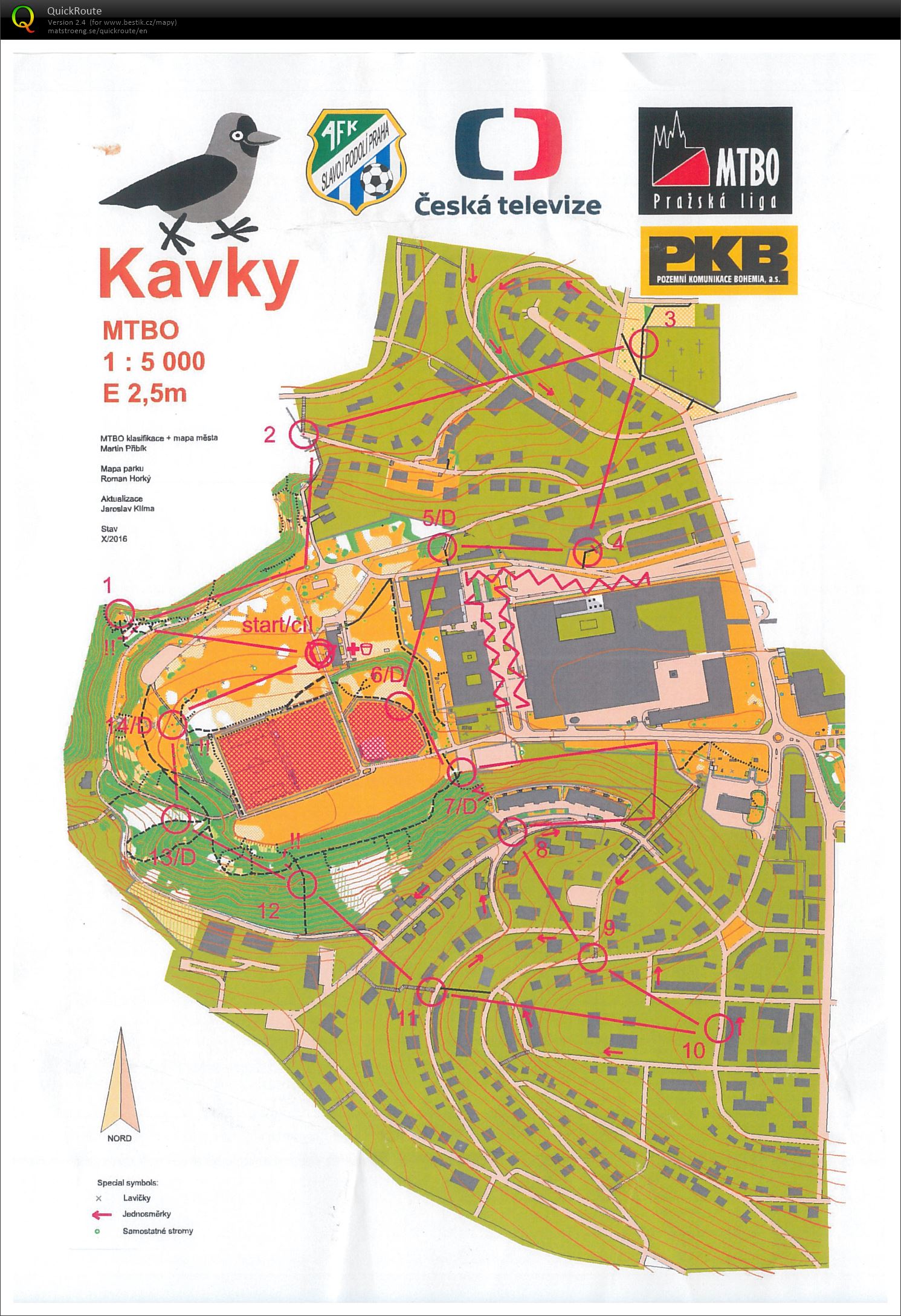 Pražská MTBO liga - Kavky (12.10.2016)