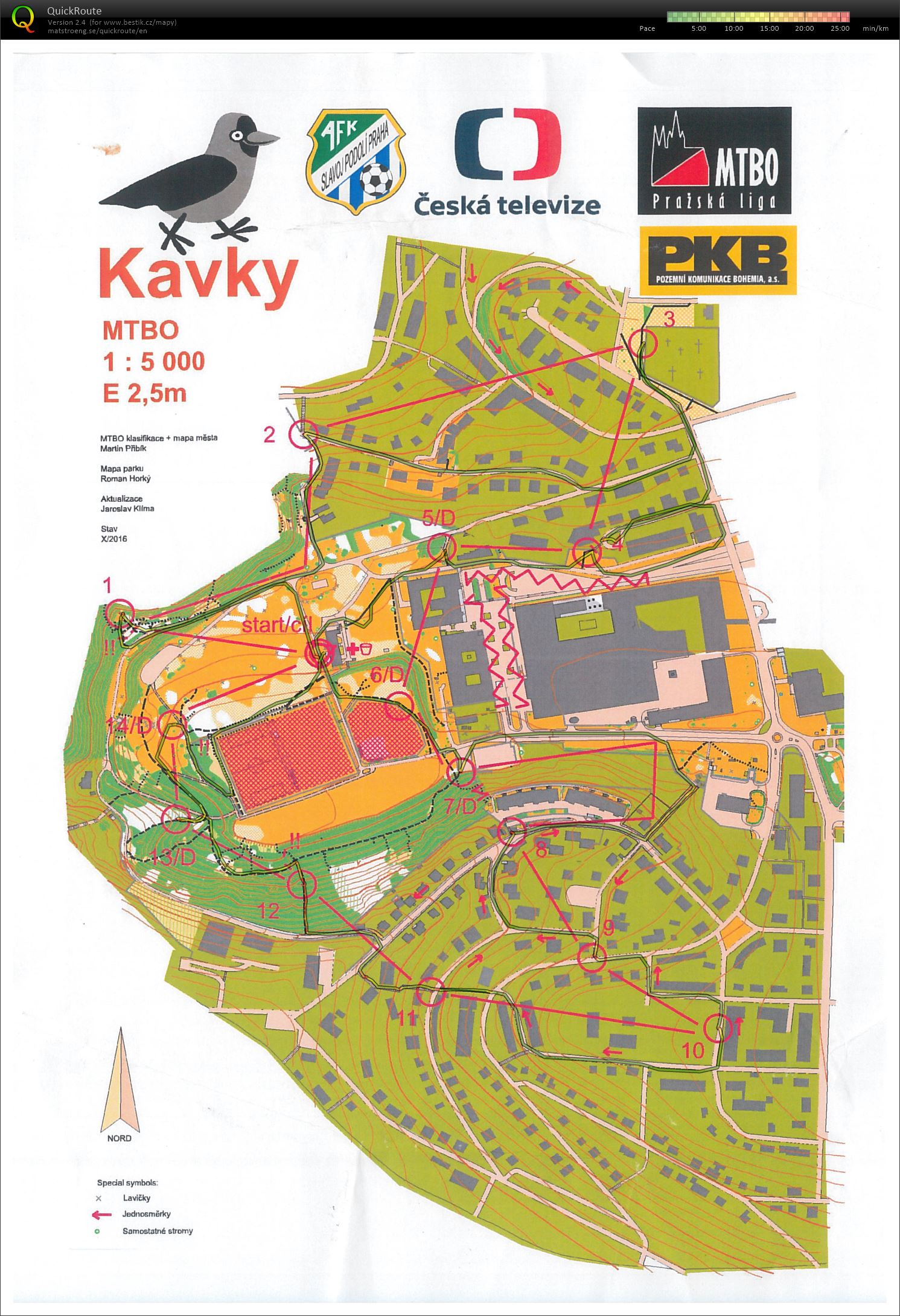 Pražská MTBO liga - Kavky (12.10.2016)