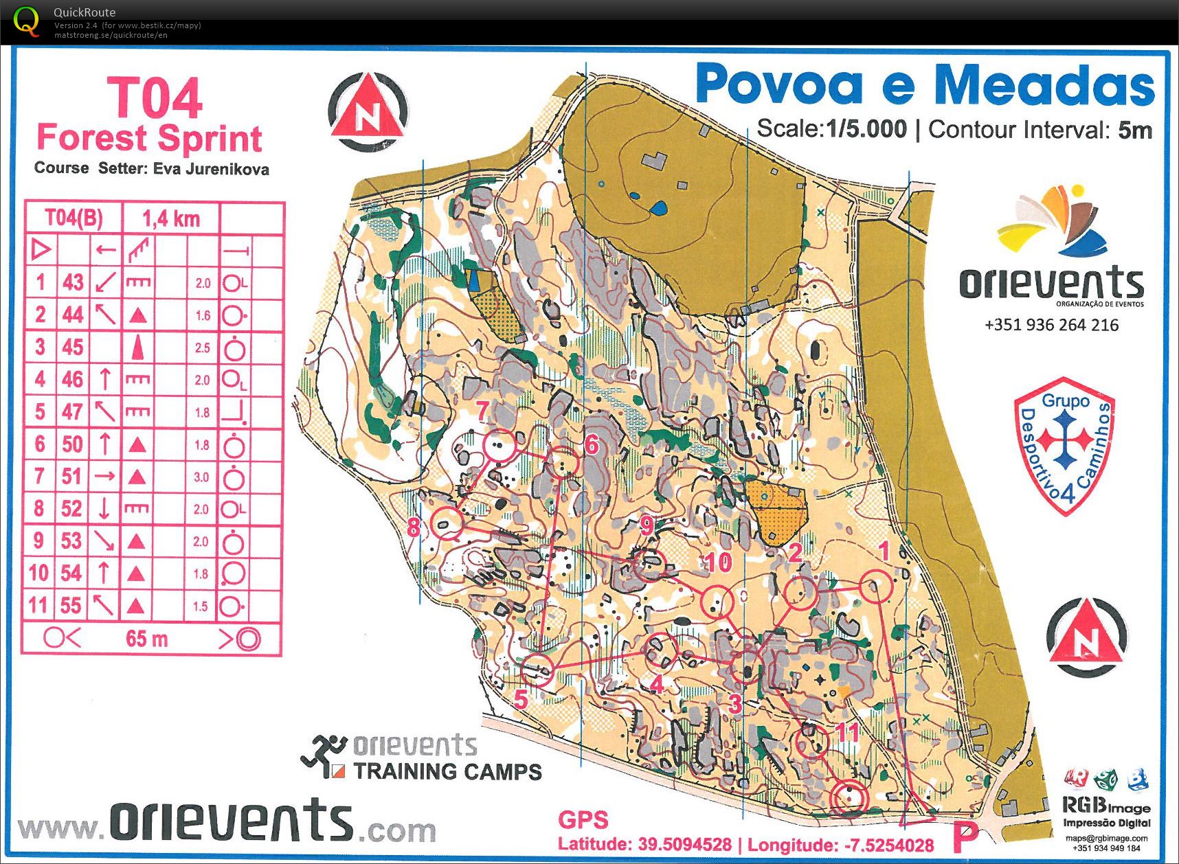 VT Portugalsko 14 - lesní sprint B (04.02.2017)