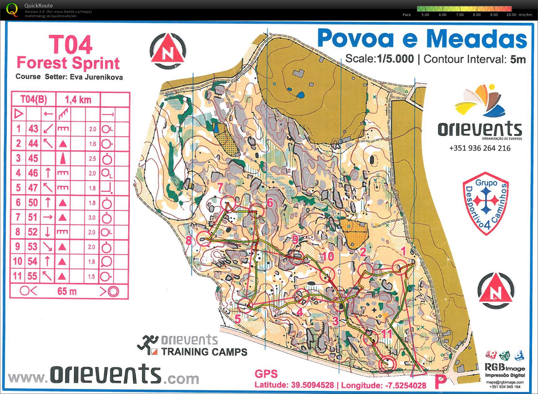 VT Portugalsko 14 - lesní sprint B (04.02.2017)