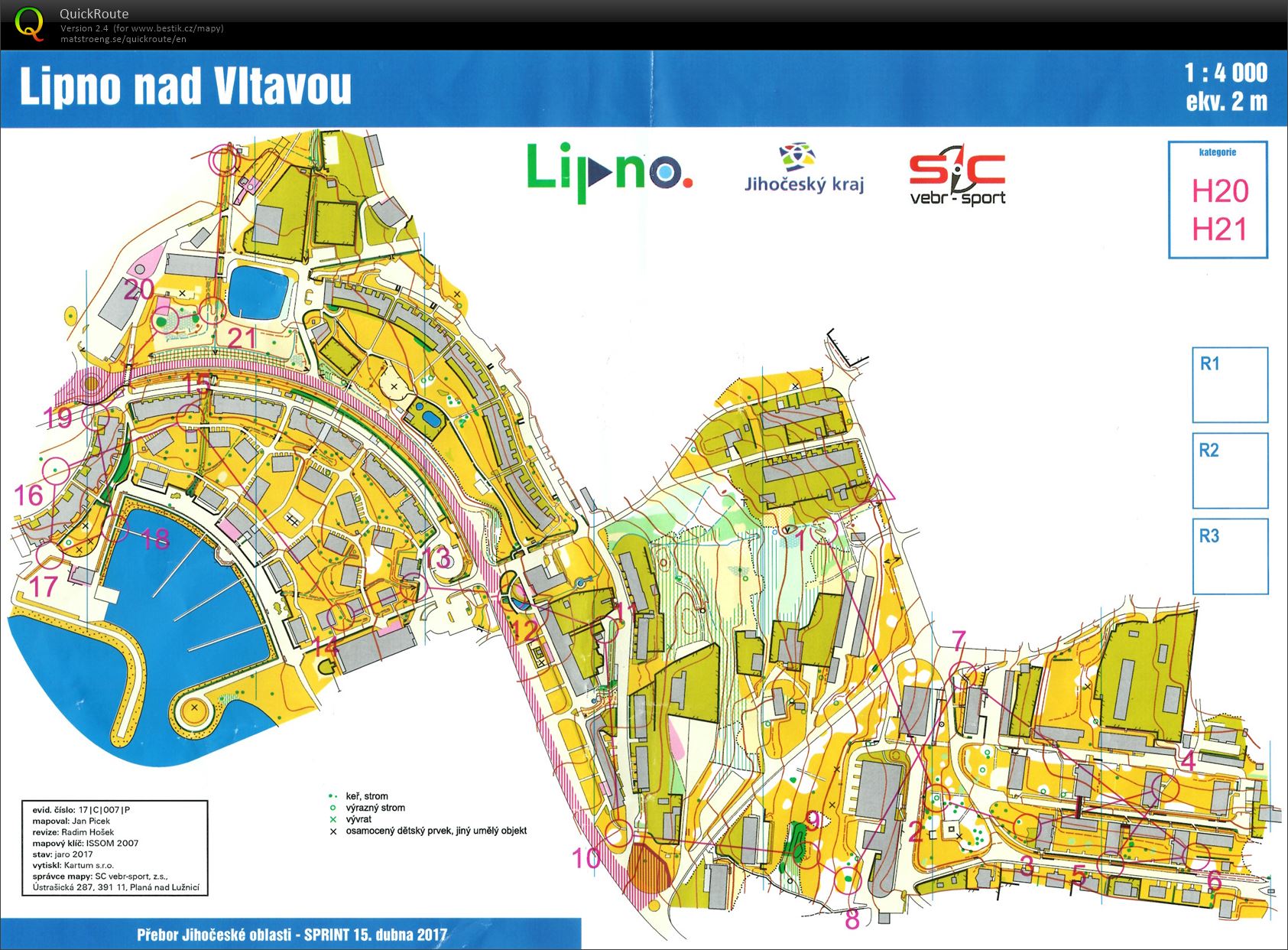 M JČ Lipno: sprint (15.04.2017)