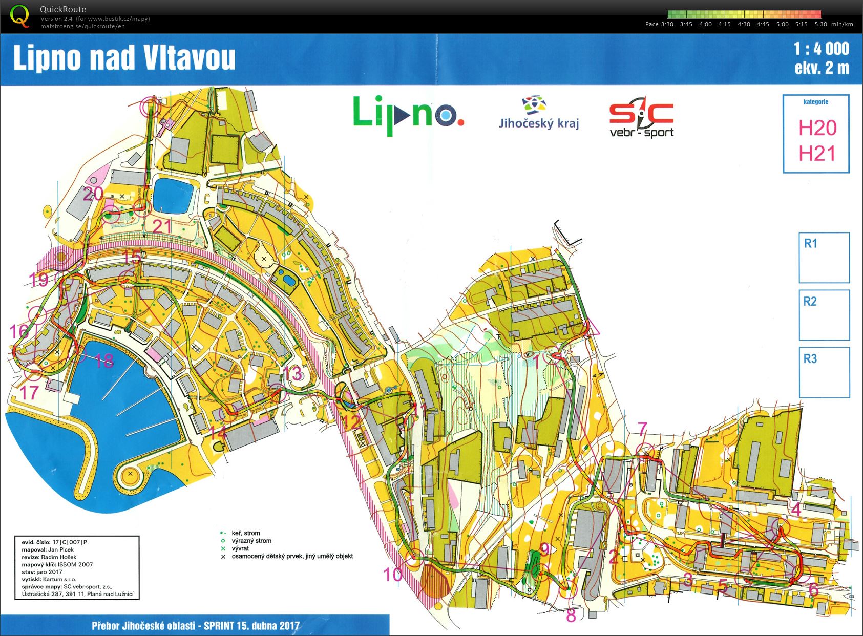 M JČ Lipno: sprint (15.04.2017)
