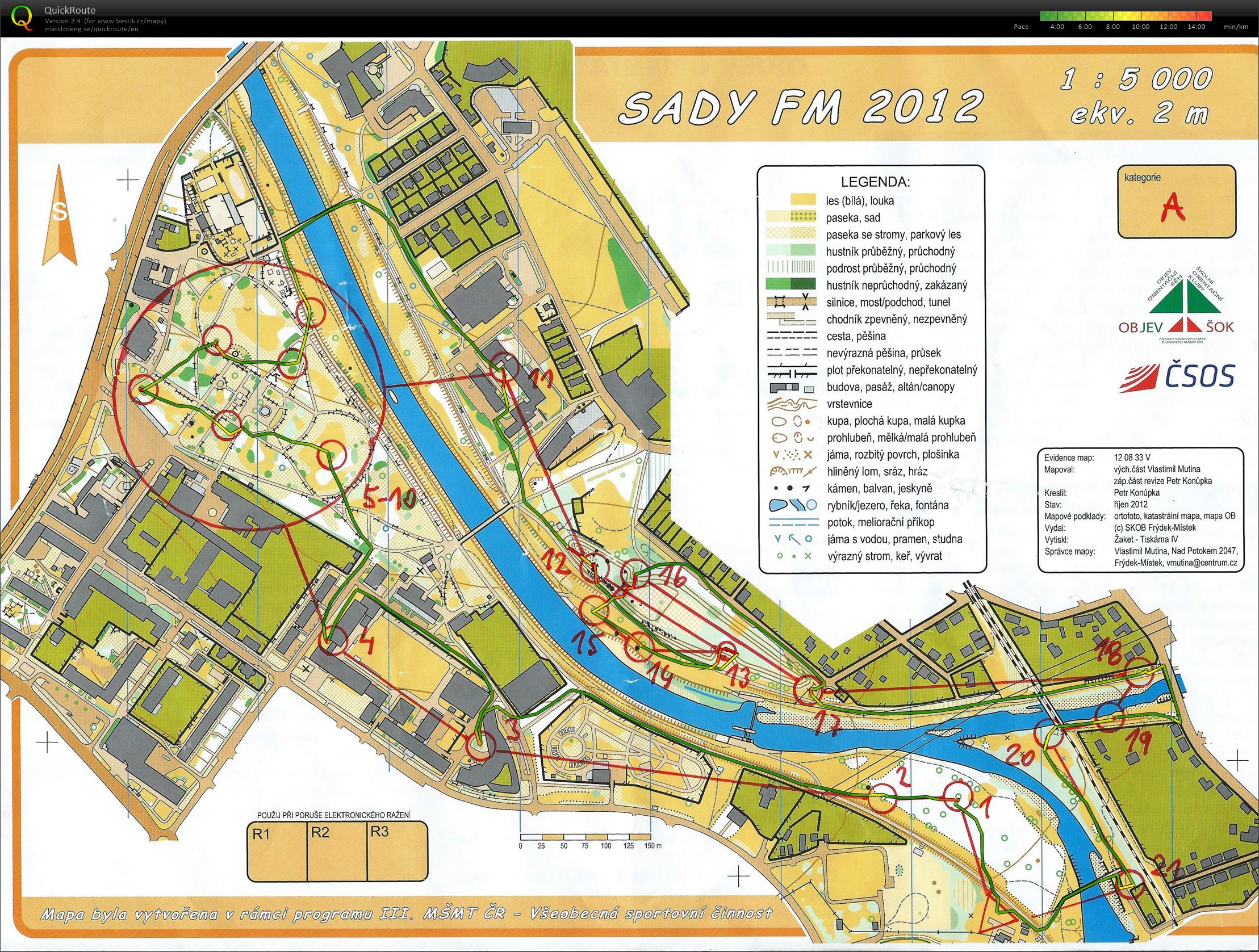 Mapový trénink - sprint, Frýdek-Místek (04.05.2017)