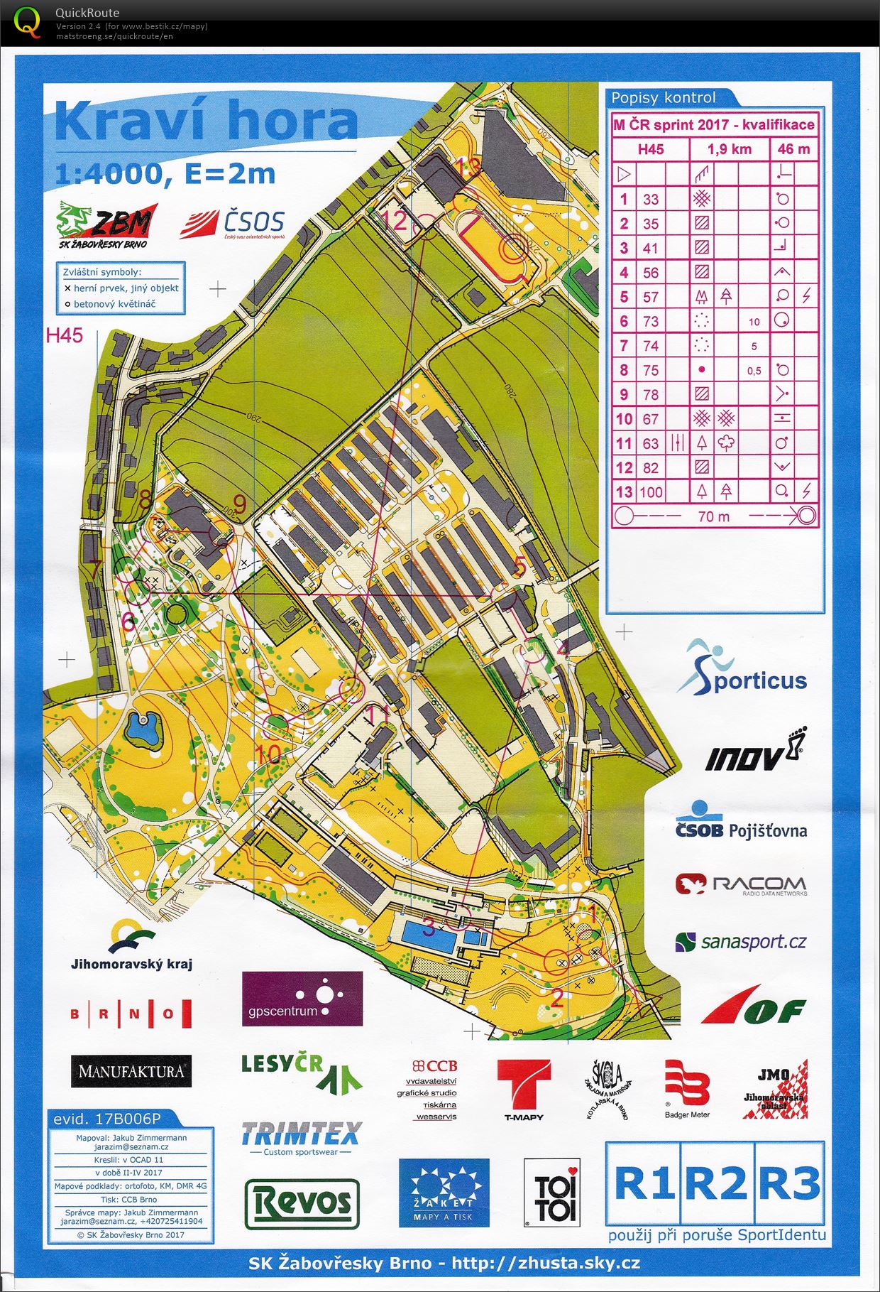MČR sprint - Brno (07.05.2017)